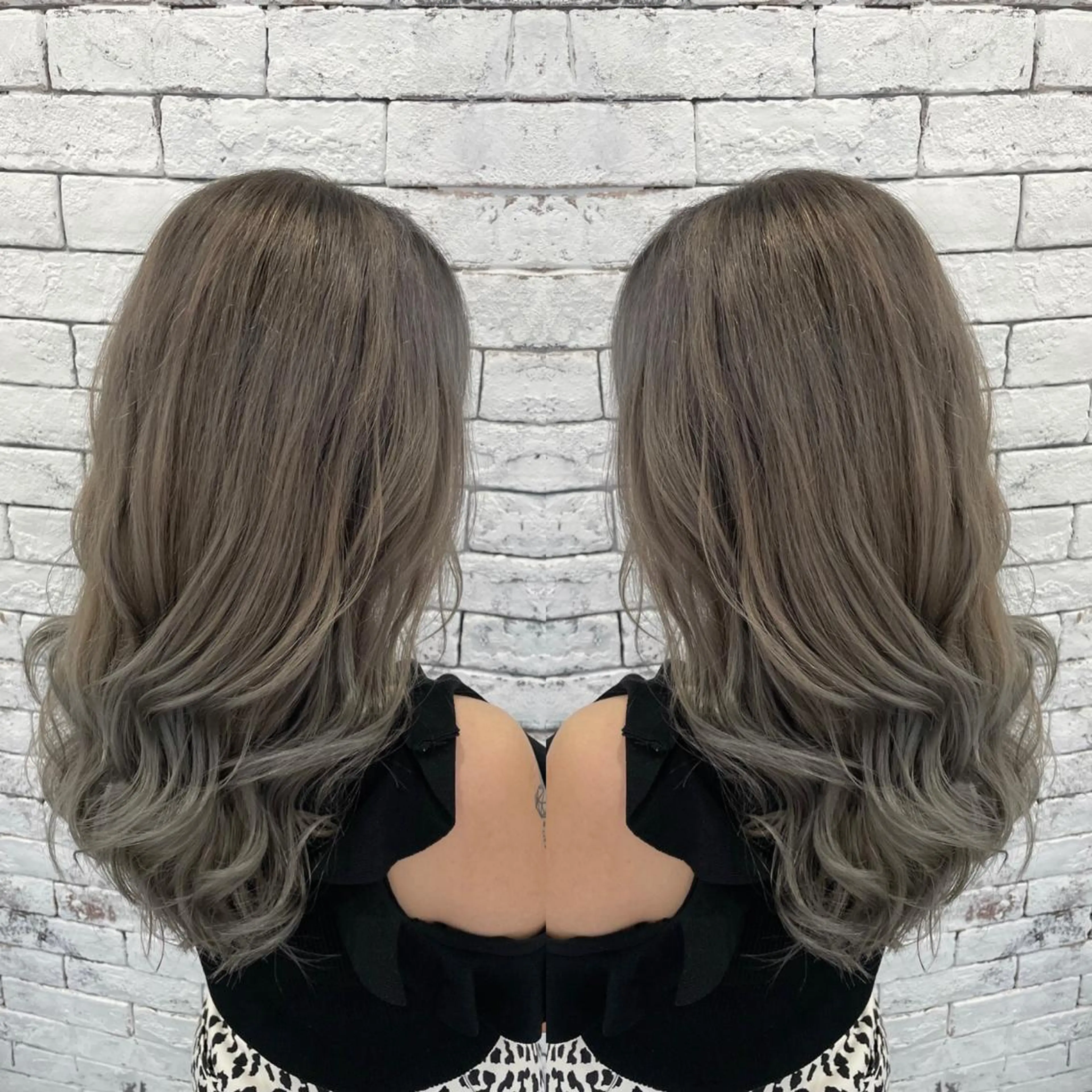 ロング カラー バレイヤージュ レイヤーカット カット ヘアカラー ギャルの革命児 秀斗のヘアスタイル