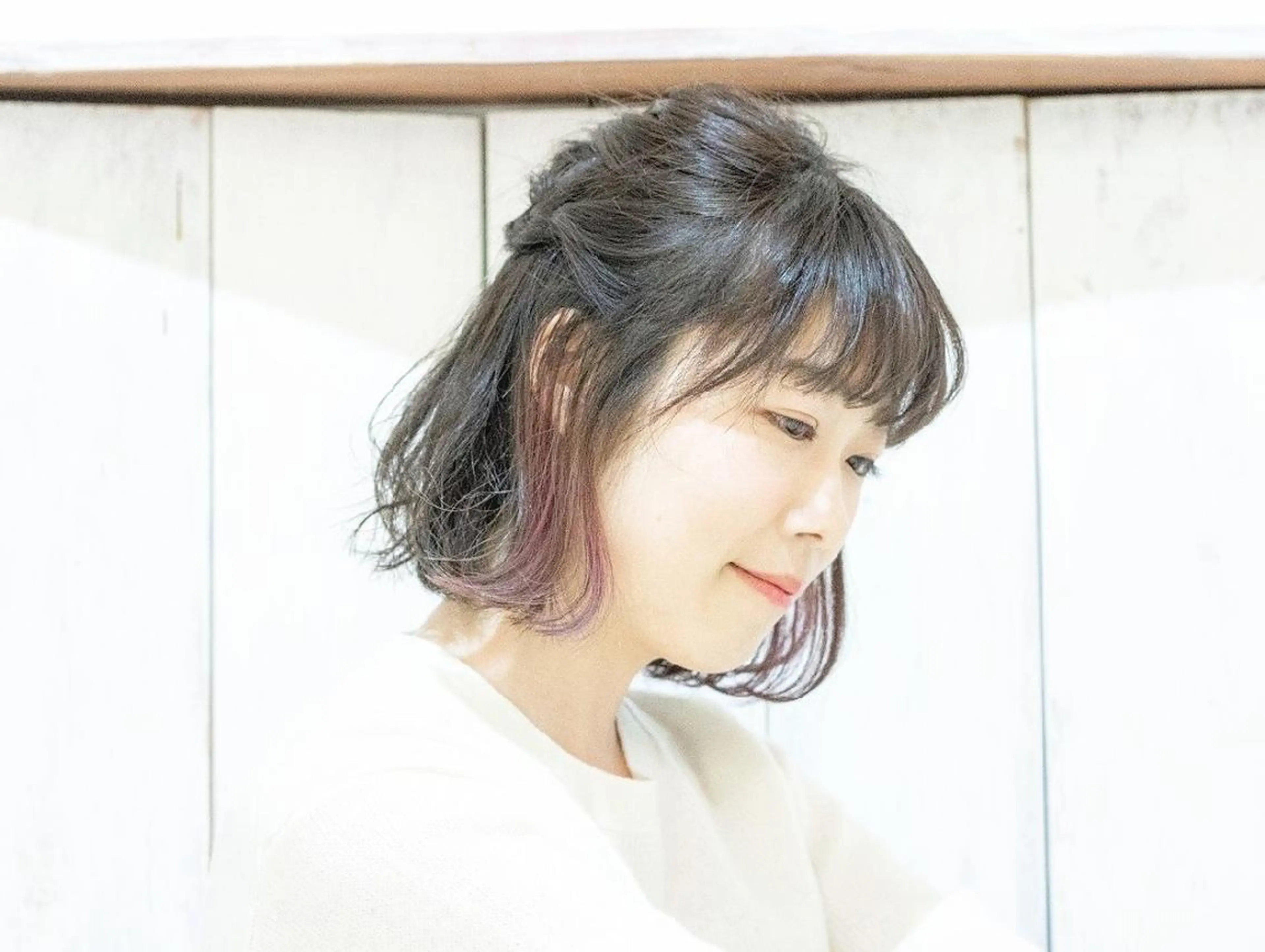 ミディアム カラー ヘアアレンジ Aｎ Hair 所属・しらはま ようこのヘアスタイル