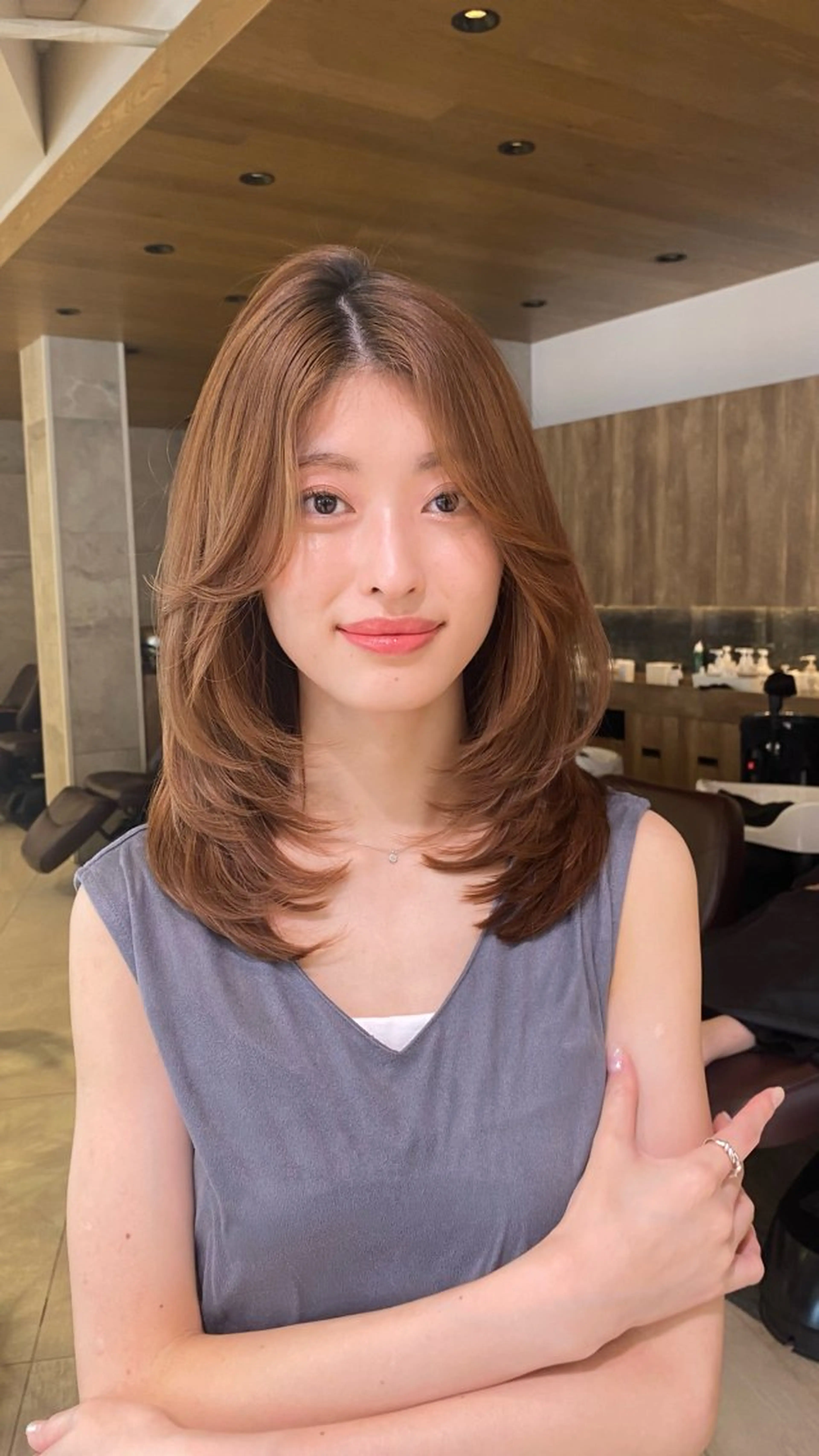 セミロング ボブ／レイヤーモデル 募集中🫧ゆい🌼のヘアスタイル