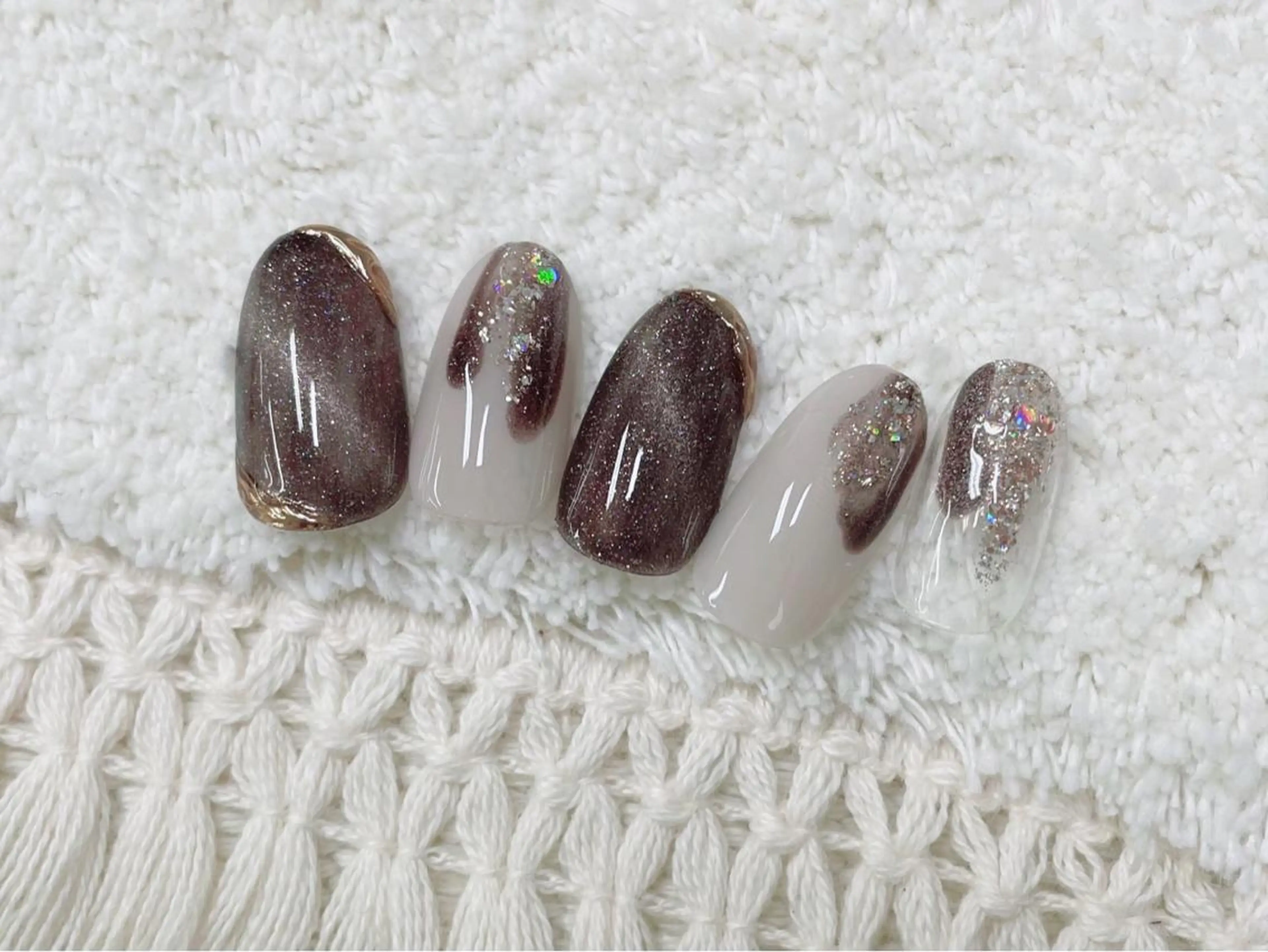 ネイル ハンドネイル ネイルPetit Ribbonのネイルデザイン