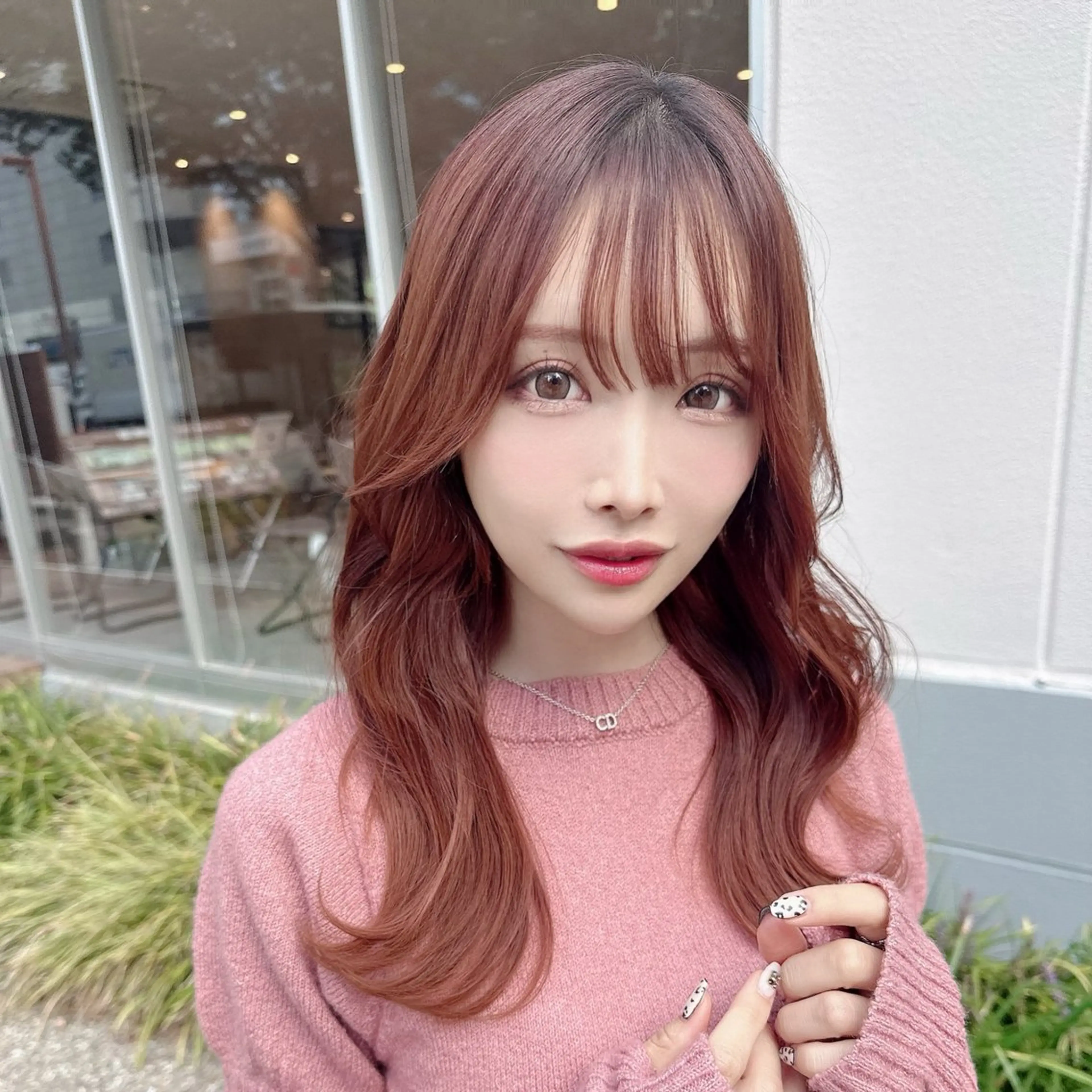 セミロング カラー ベージュカラー ピンクカラー ピンクベージュ ヘアカラー トリートメント ♦️髪質改善♦️ 【CHERIM】福島のヘアスタイル