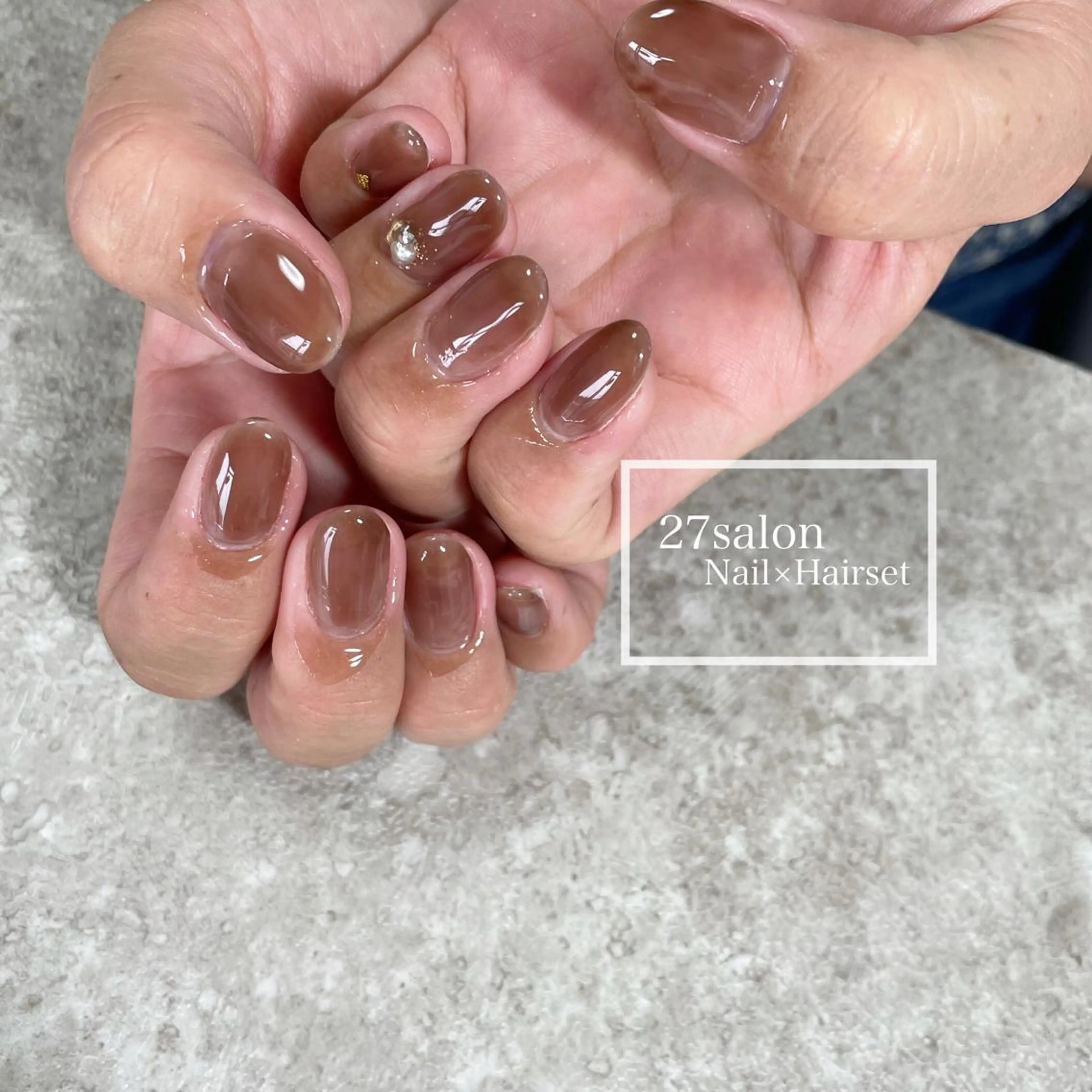 ネイル ブラウン 27salon yuinaのネイルデザイン