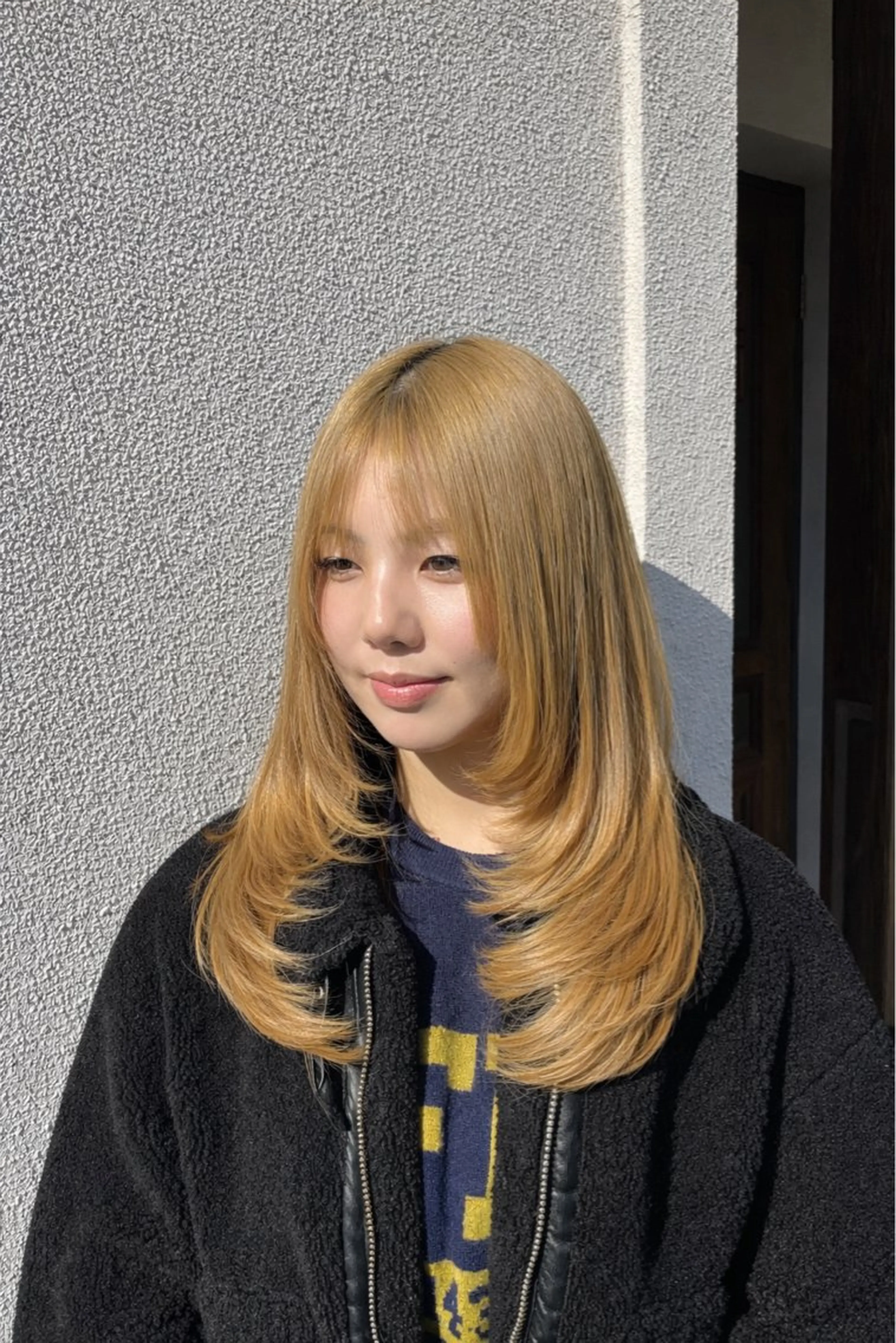 ロング ハッシュカット レイヤーカット カット ヘアカラー Spin hair 桂店所属・伊津 綾理彩のヘアスタイル