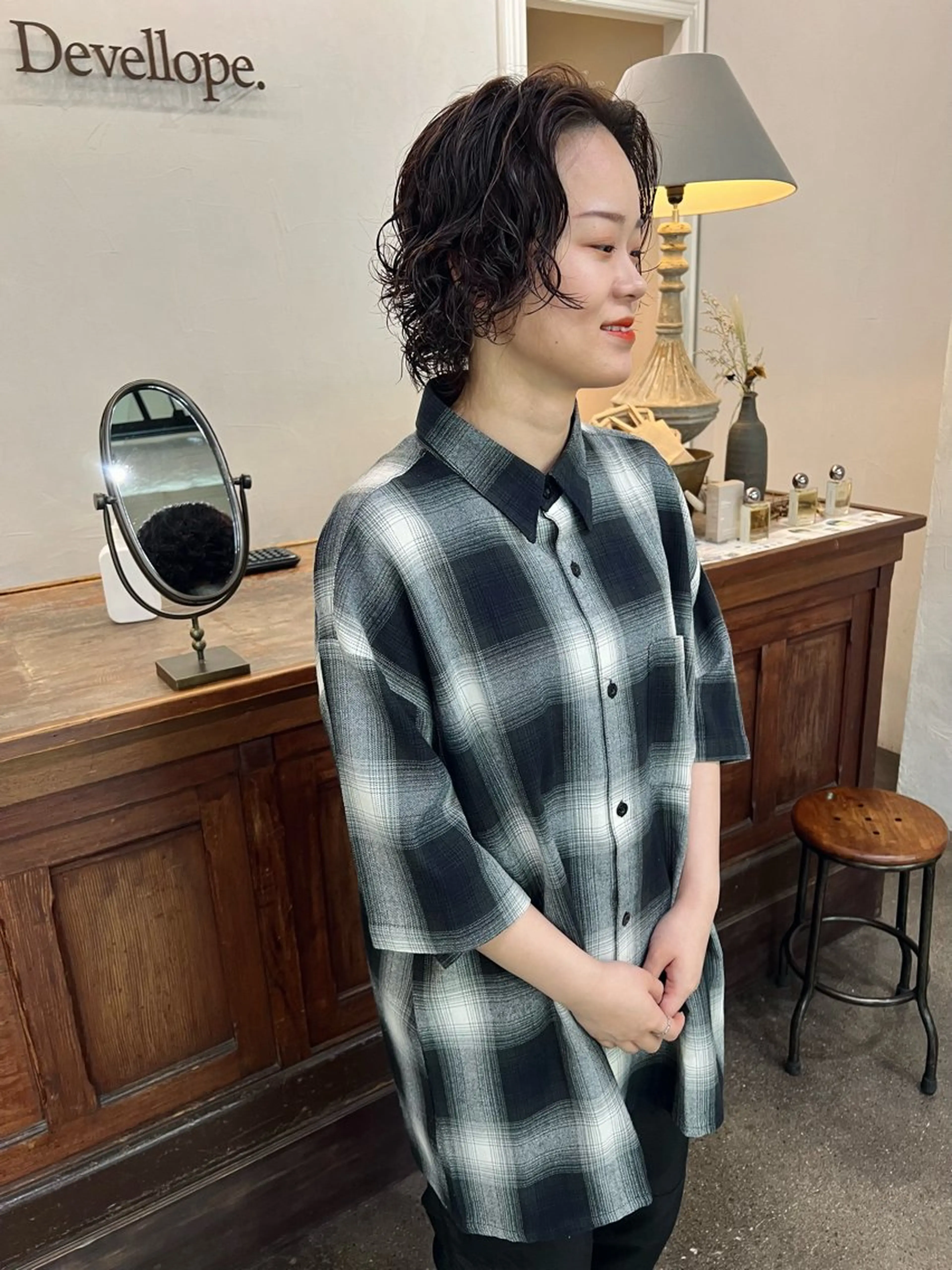 ショート パーマ ボブ ショートヘア ウルフカット カット パーマ 千葉 郁也のヘアスタイル