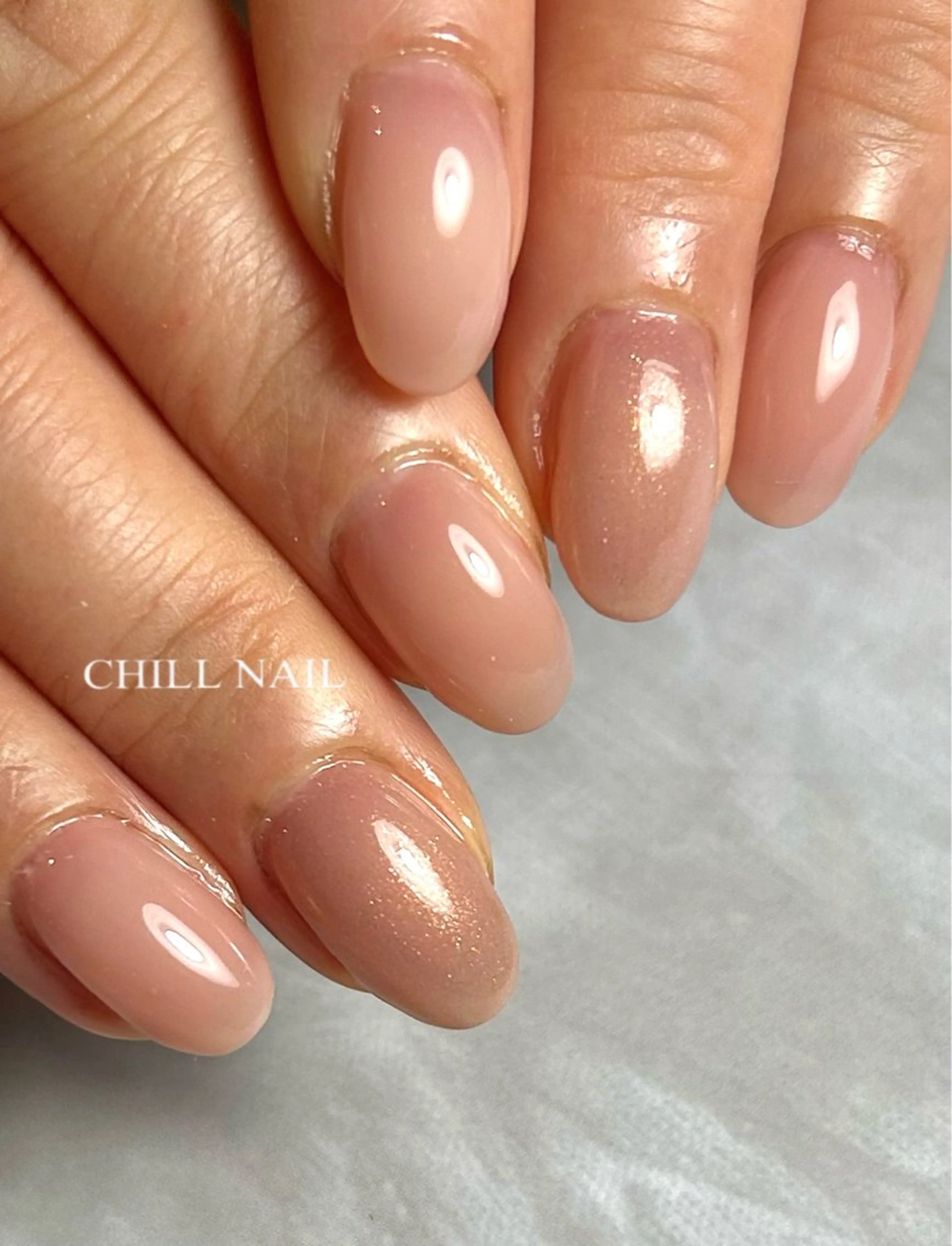ネイル ラメ(グリッター) ワンカラーネイル ハンドネイル CHILL NAILのネイルデザイン