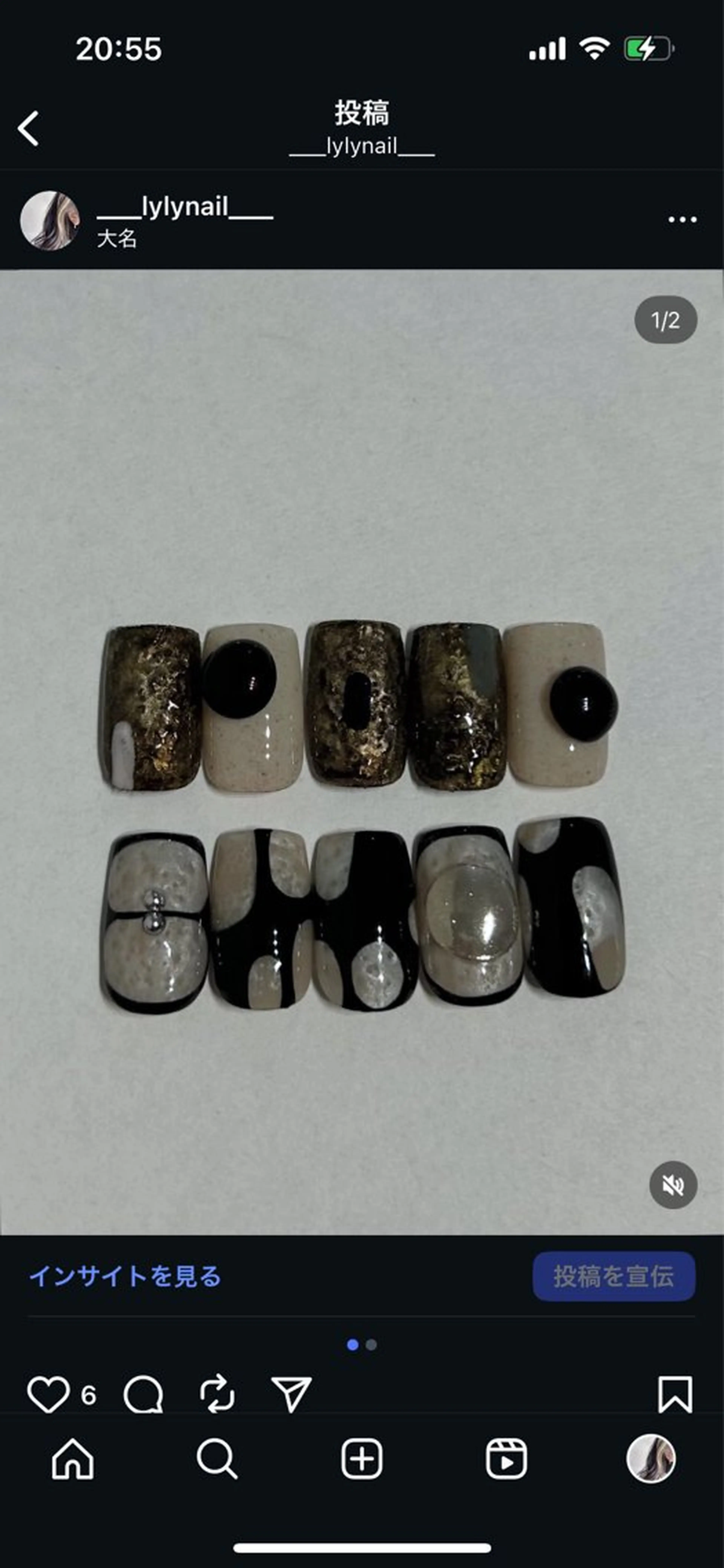 ネイル カジュアル ゴールド ニュアンスネイル ぷっくりネイル シルバー ハンドネイル ハンドケア lyly.nail所属・lylynail YUUKAのネイルデザイン