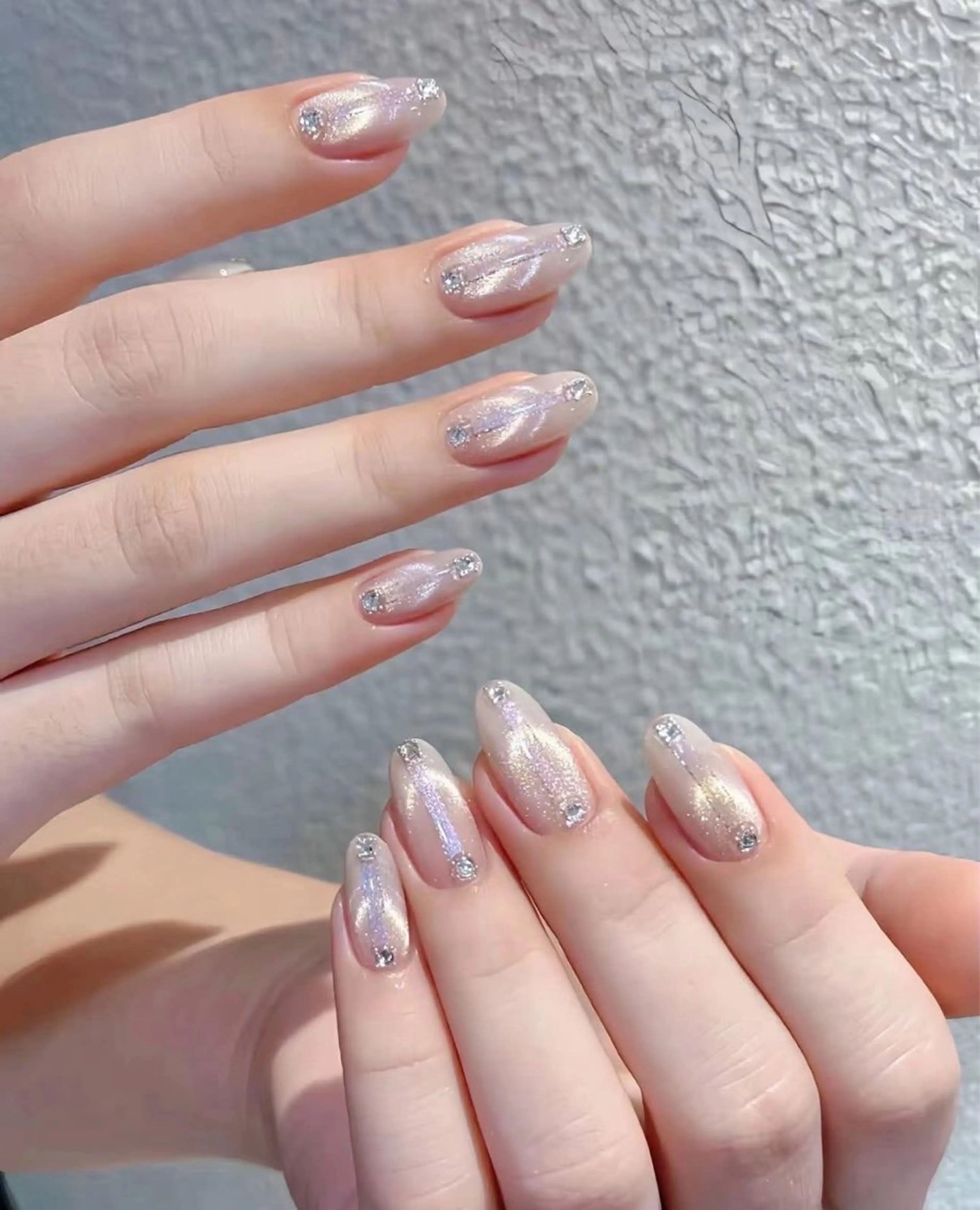 ネイル 長さ出し フレンチネイル グラデーション 卒業式 マグネットネイル ハンドネイル MIHANA ZENのネイルデザイン