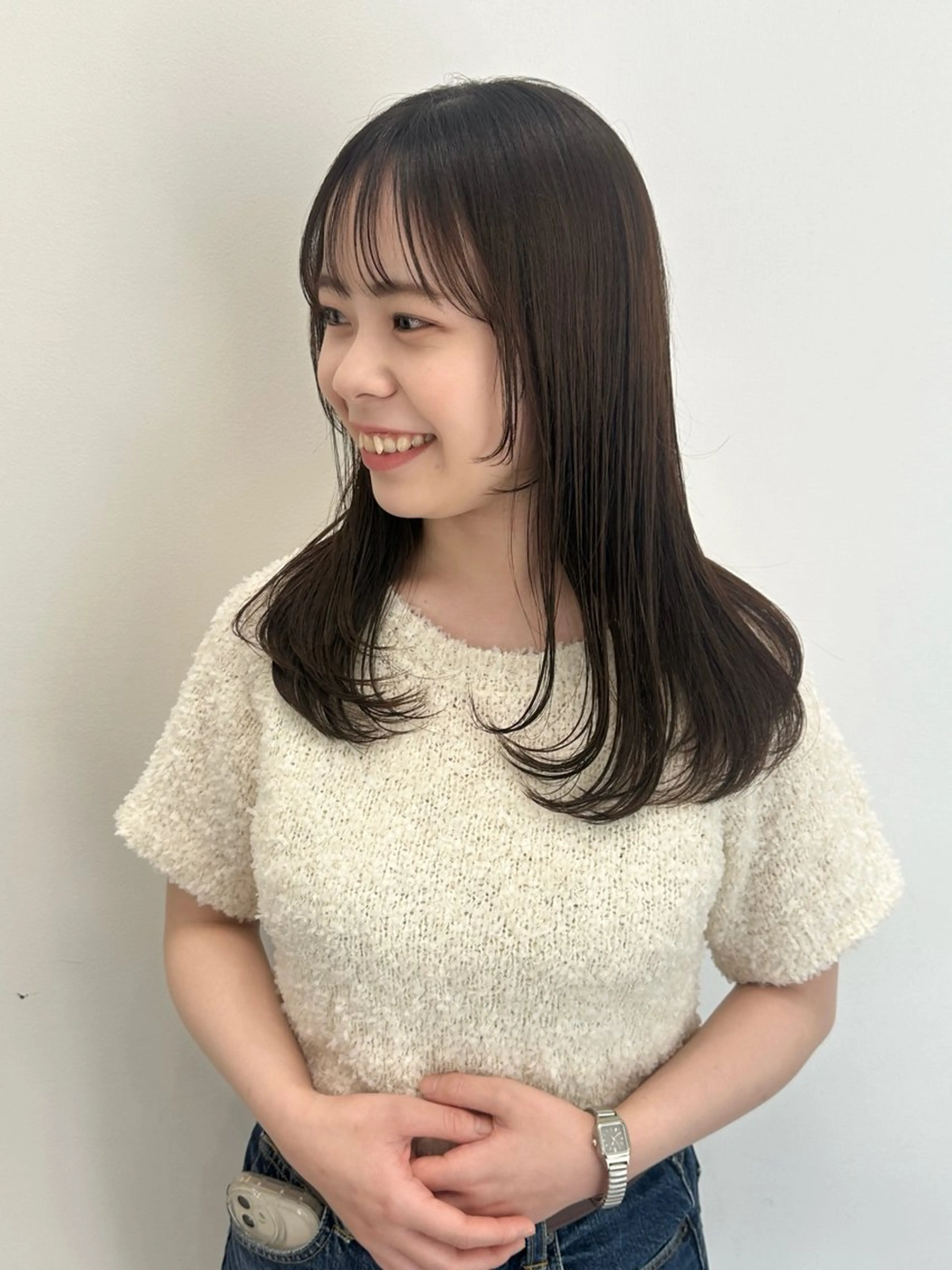 セミロング カット ヘアカラー トリートメント recipe 黒木 彩那のヘアスタイル