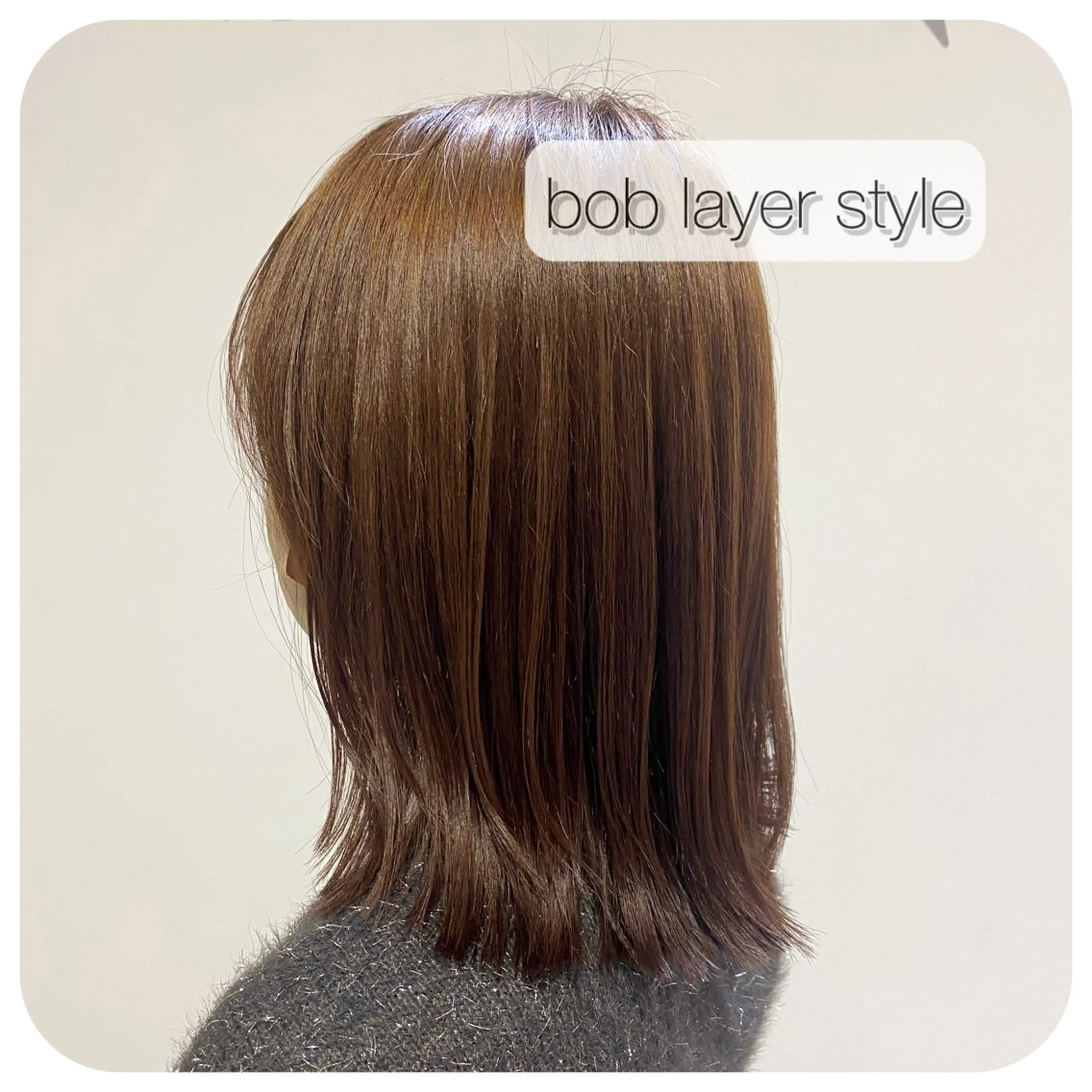 ミディアム ボブレイヤー ボブ レイヤーカット I's hair NUBOU所属・小守林 蘭のヘアスタイル