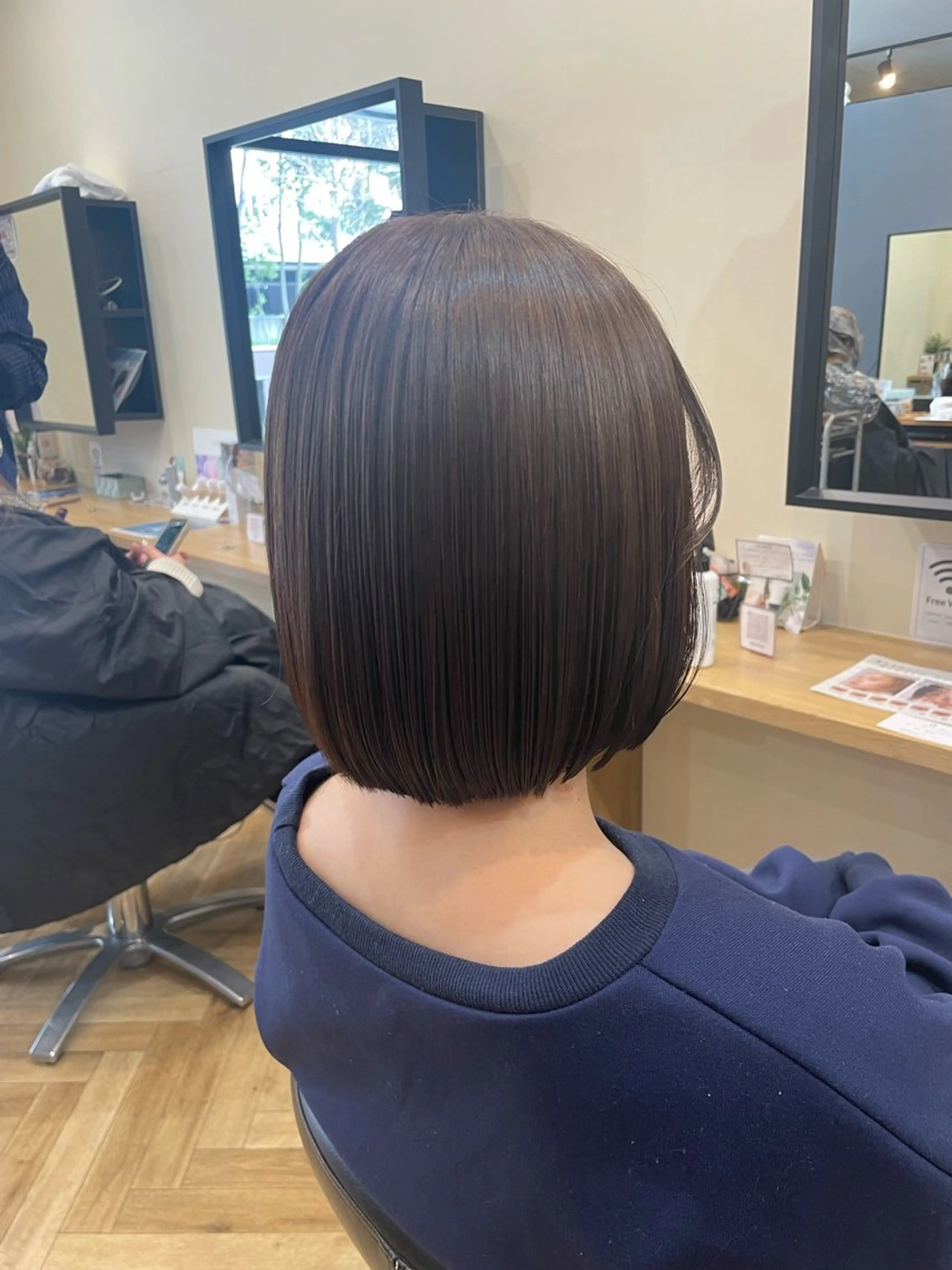 ショート 切りっぱなしボブ ボブ 鎌取/透明感カラー /ボブ/顔まわりのヘアスタイル