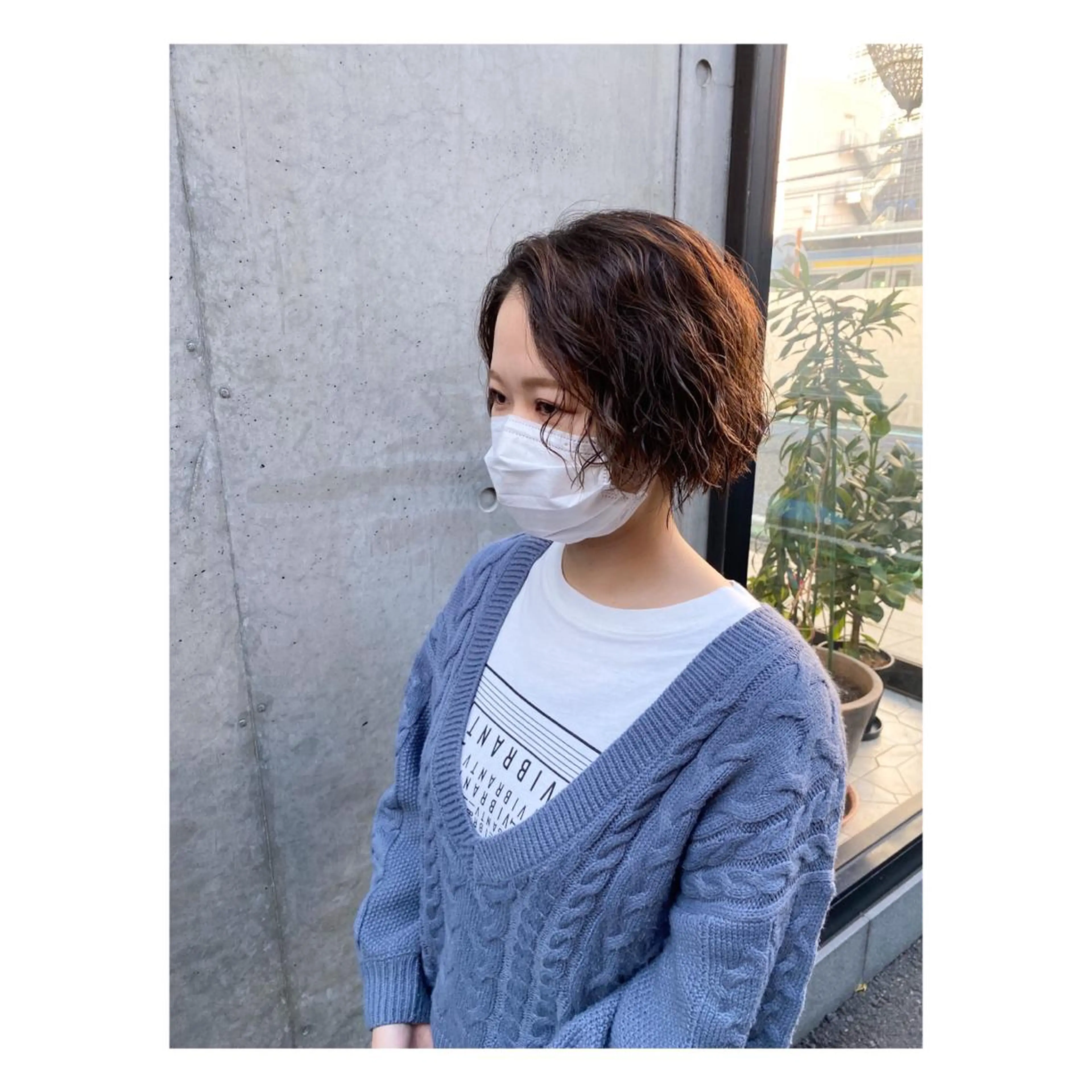 ショート パーマ カット パーマ 菊池大一 溝の口パーマのヘアスタイル