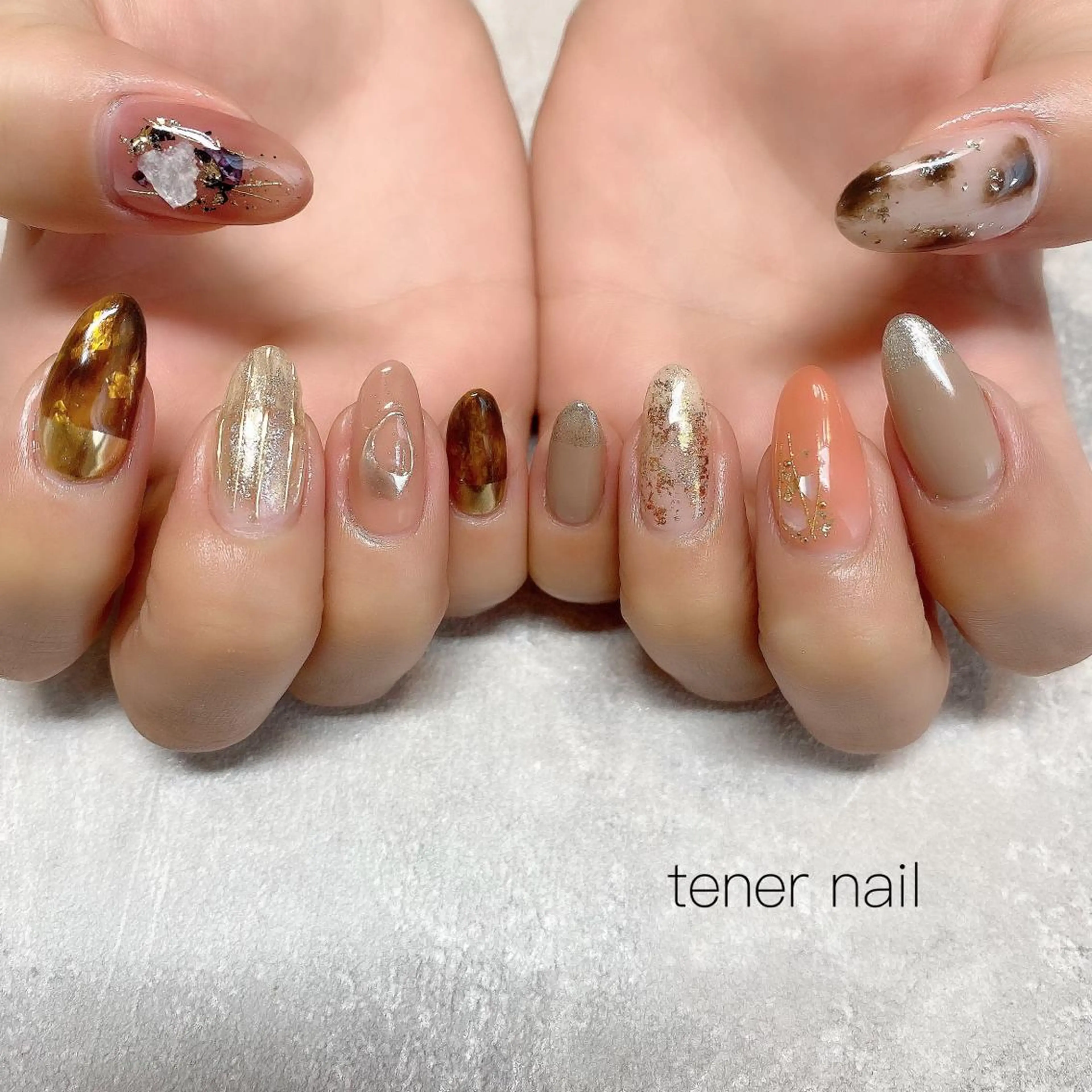 ネイル 持ち込み ニュアンスネイル tener  nail  テネルネイル所属・テネルネイル tener nailのネイルデザイン