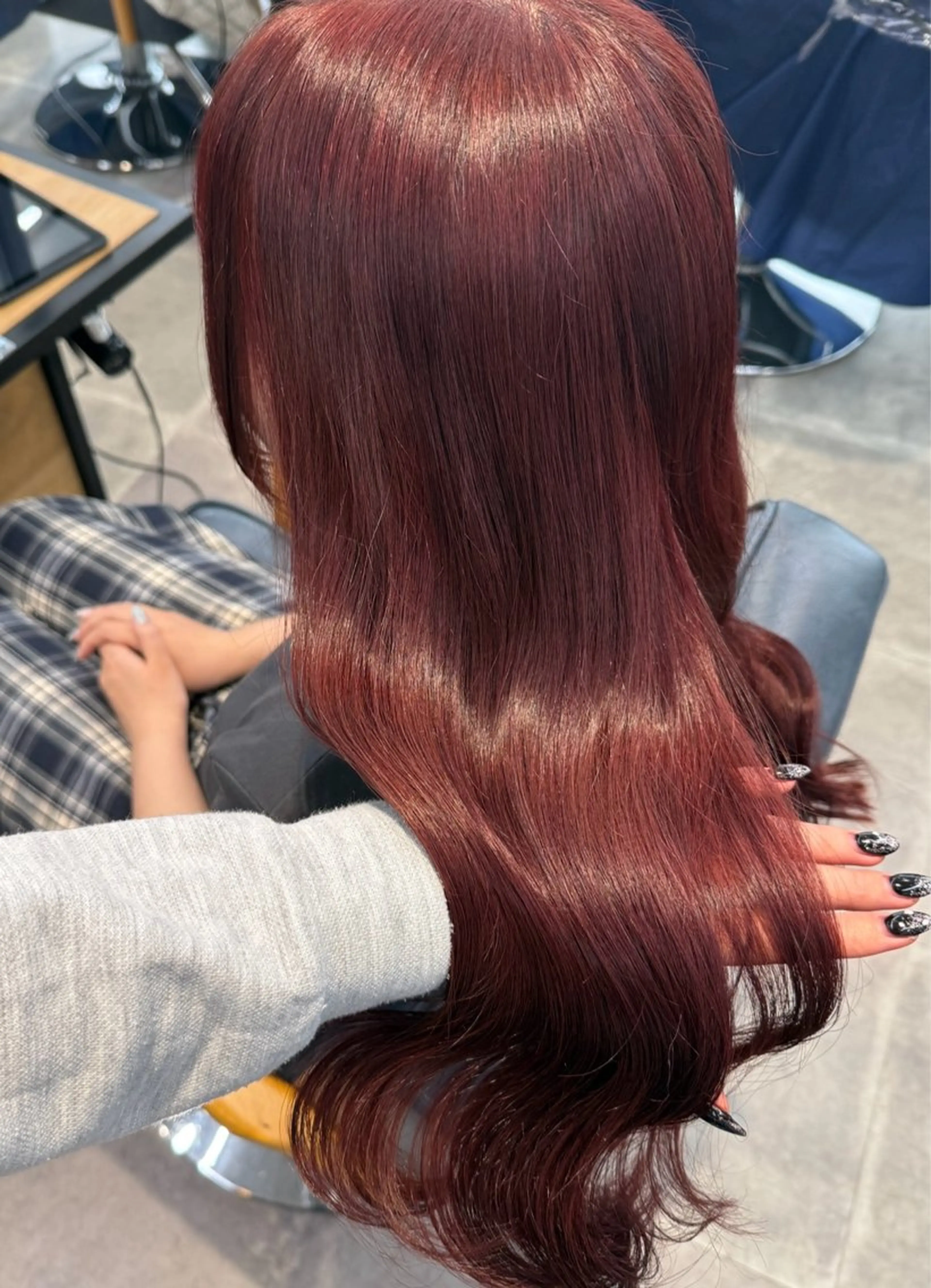 ロング カラー カット ヘアカラー トリートメント newi梅田🫧韓国 ヘア🫧sakiのヘアスタイル