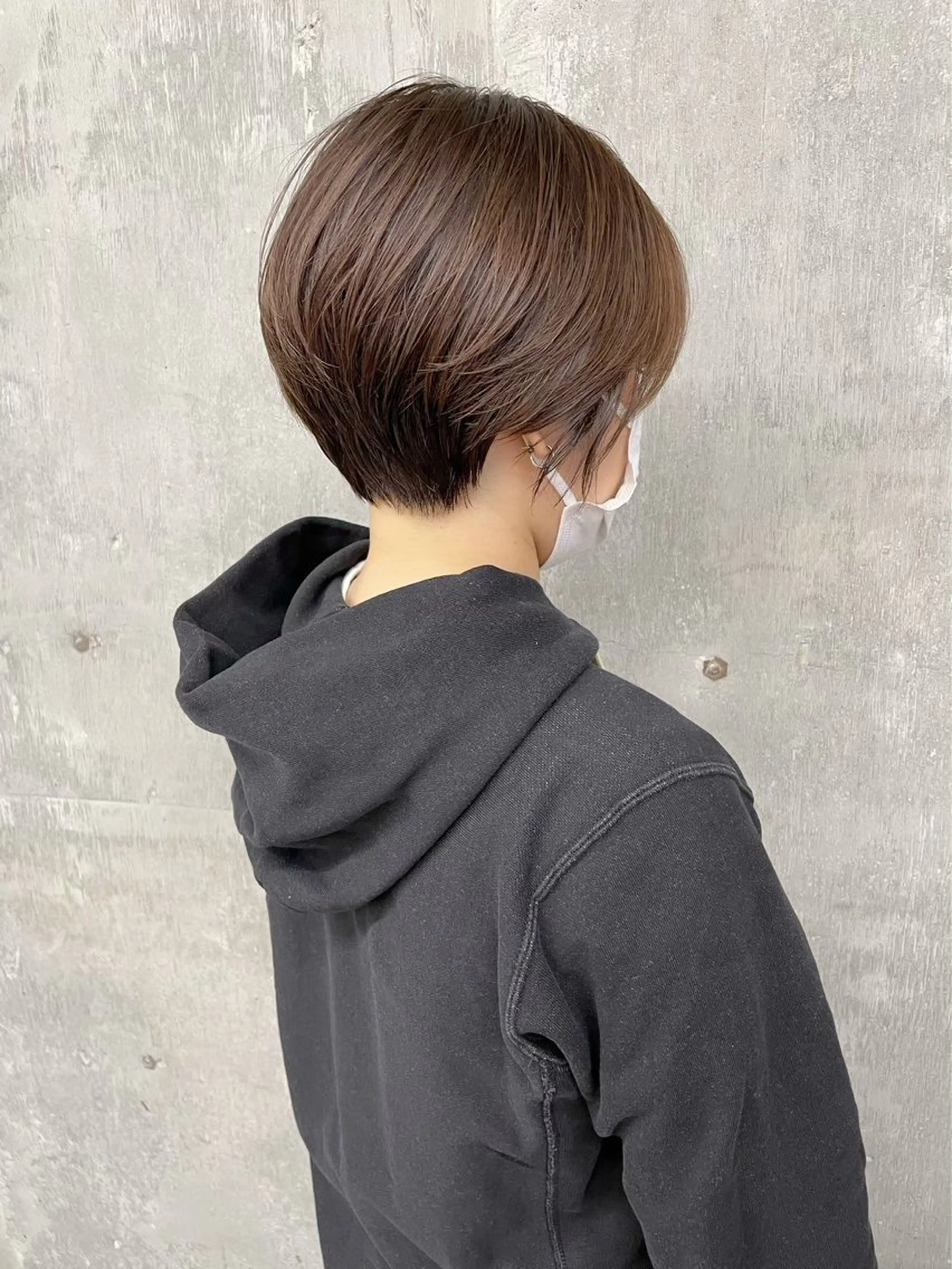 ショート 暖色カラー/オリーブ /ミニボブ/白柳美空のヘアスタイル