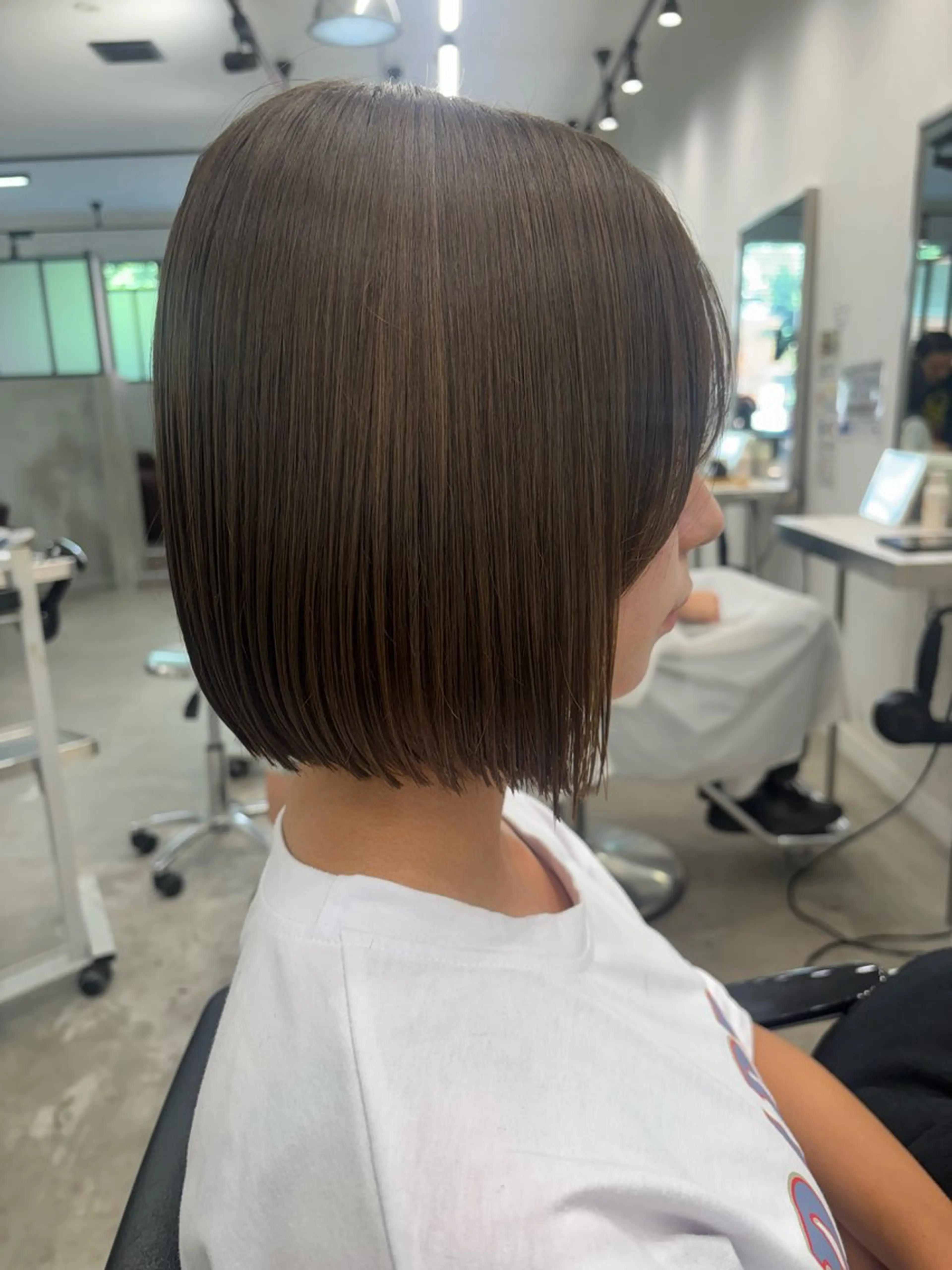 ショート 切りっぱなしボブ ボブ カット 韓国ヘア🇰🇷 HINAのヘアスタイル