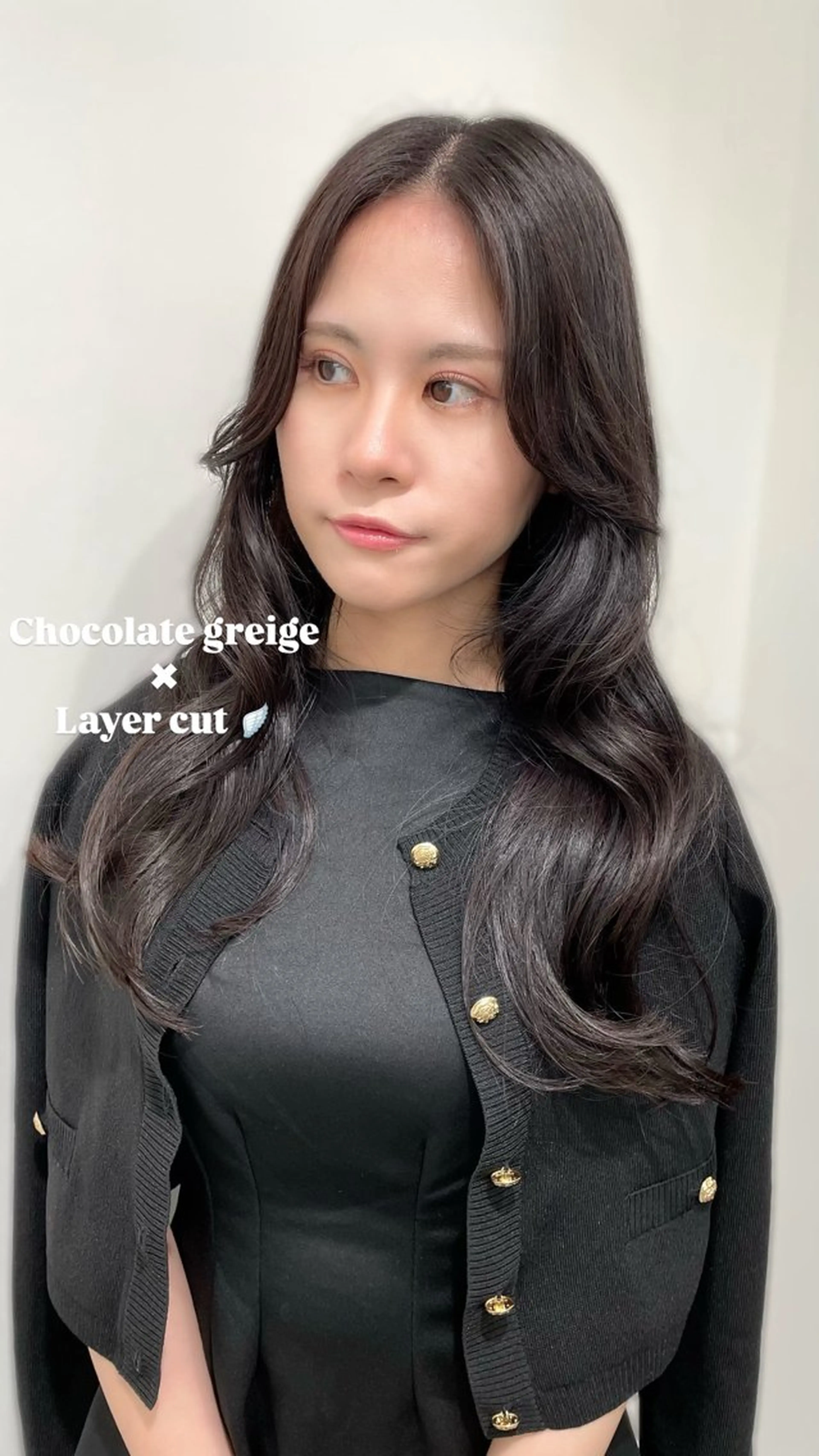 ロング レイヤーカット カット ヘアカラー Rina🪄 韓国風レイヤーcutのヘアスタイル