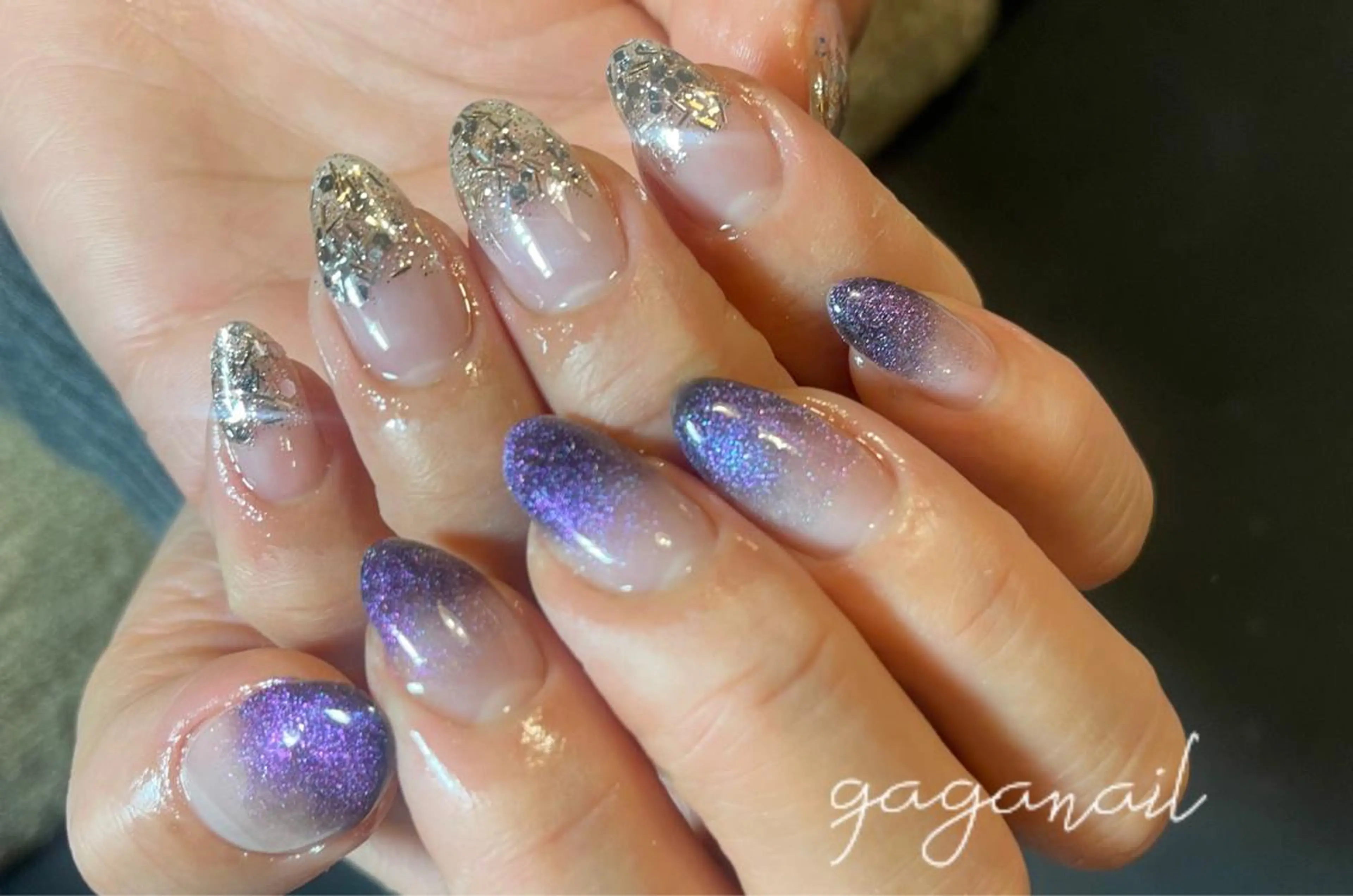 ネイル グラデーション マグネットネイル nailsalon gagaのネイルデザイン