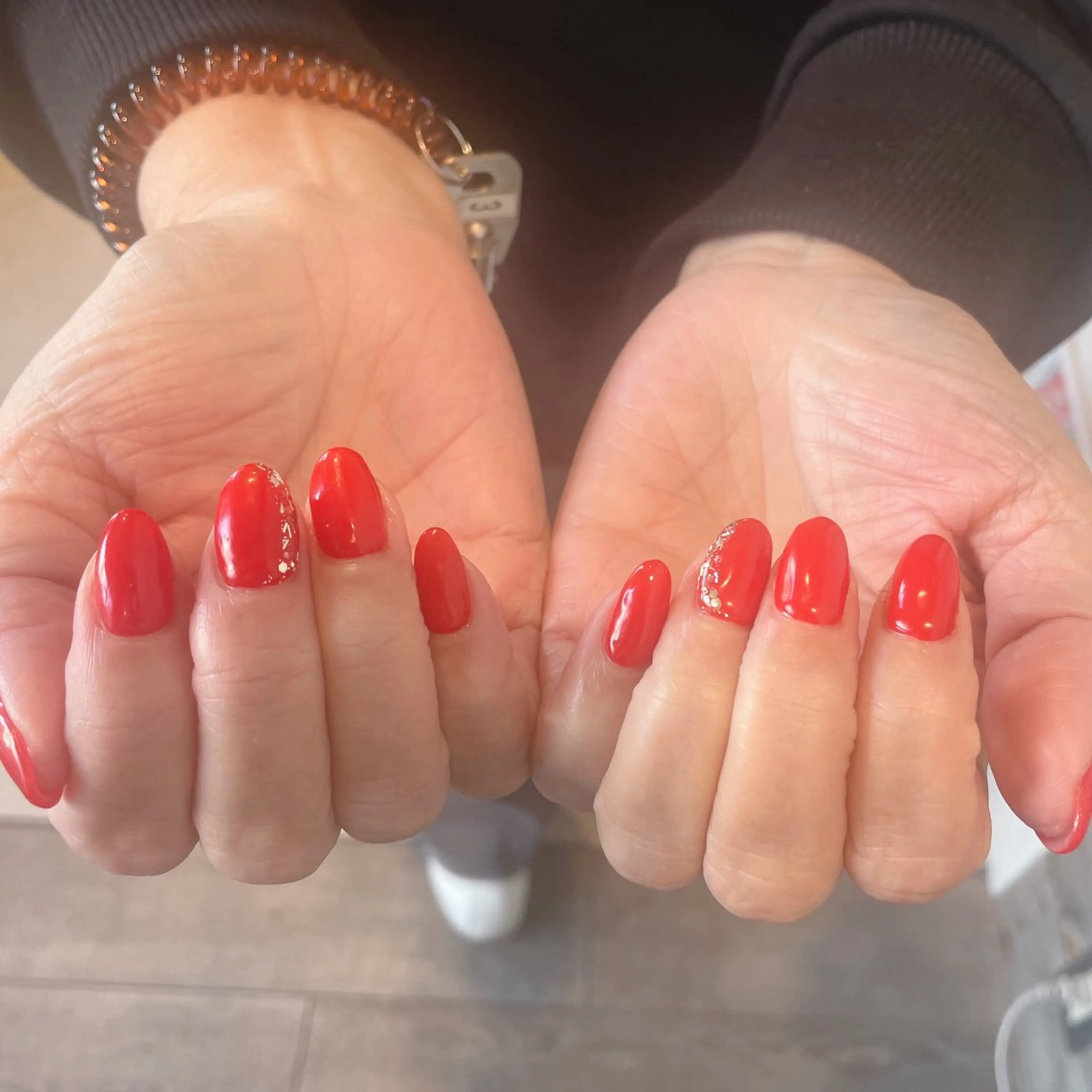 ネイル アートネイル ラメ(グリッター) ワンカラーネイル ハンドネイル CITRON🍊 HARUKAのネイルデザイン