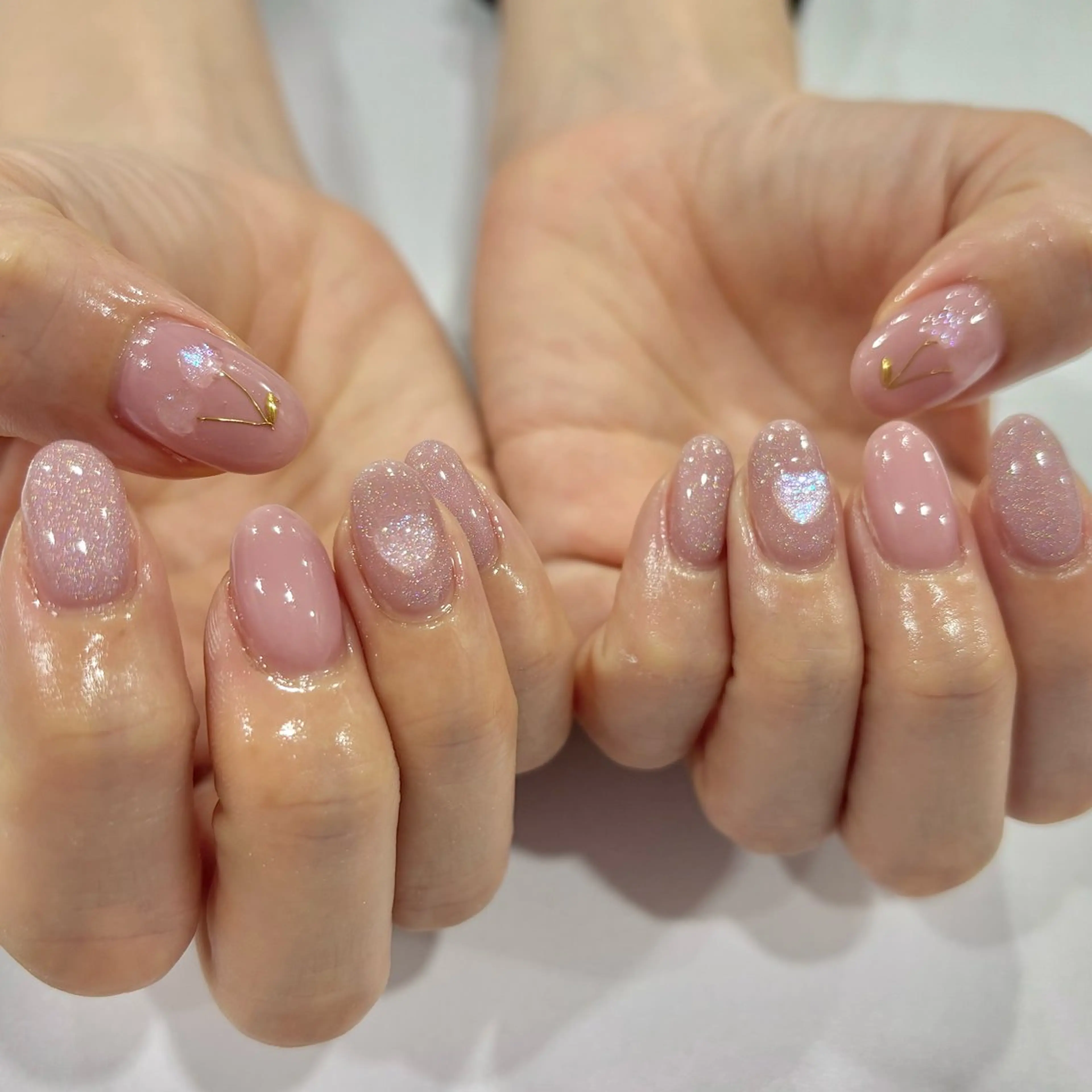 ネイル アートネイル ピンク アンリッシュ池袋 小泉のネイルデザイン