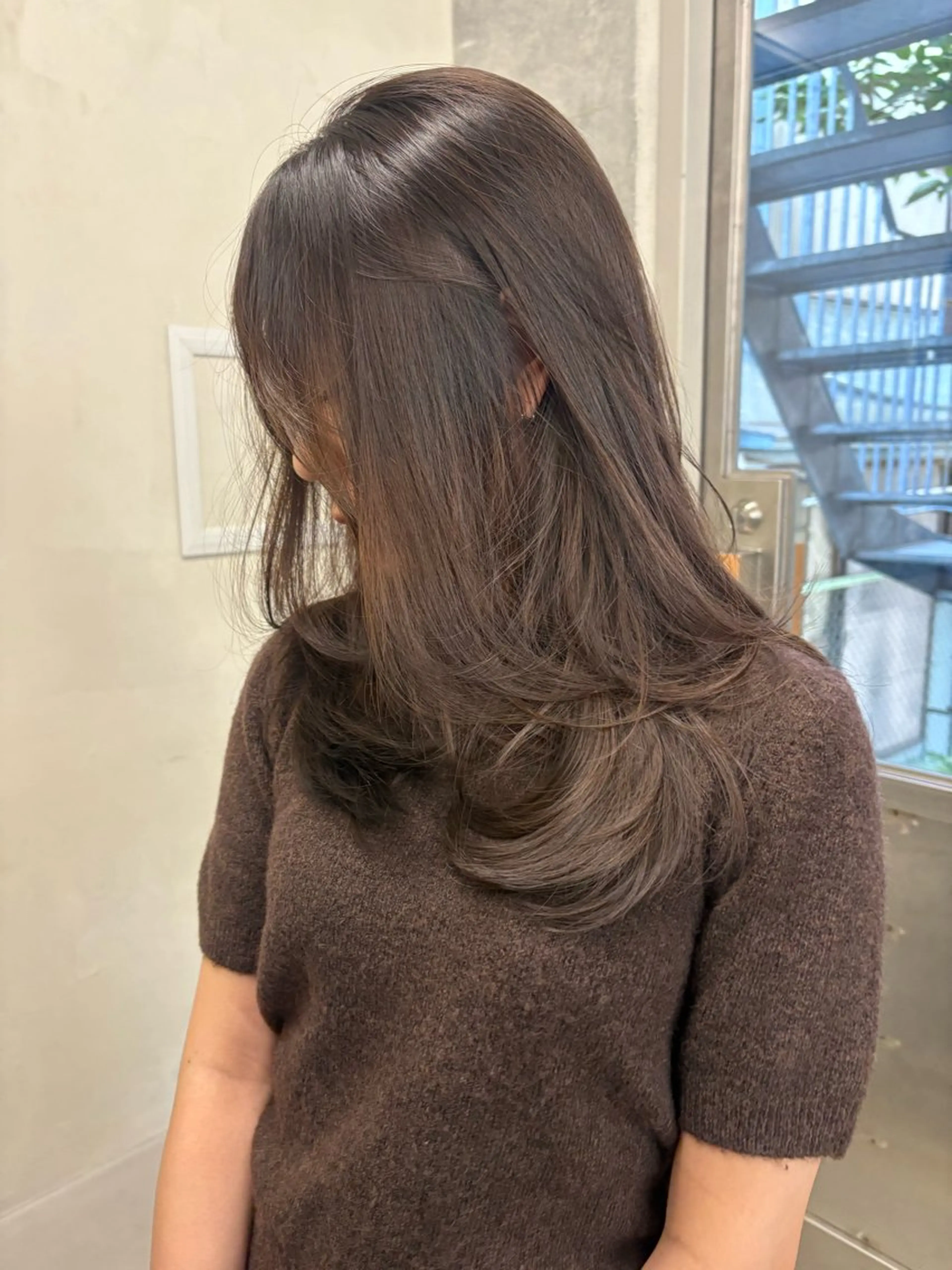 ミディアム カラー カット ヘアカラー トリートメント レイヤー/柔色 カラー/SAkiのヘアスタイル