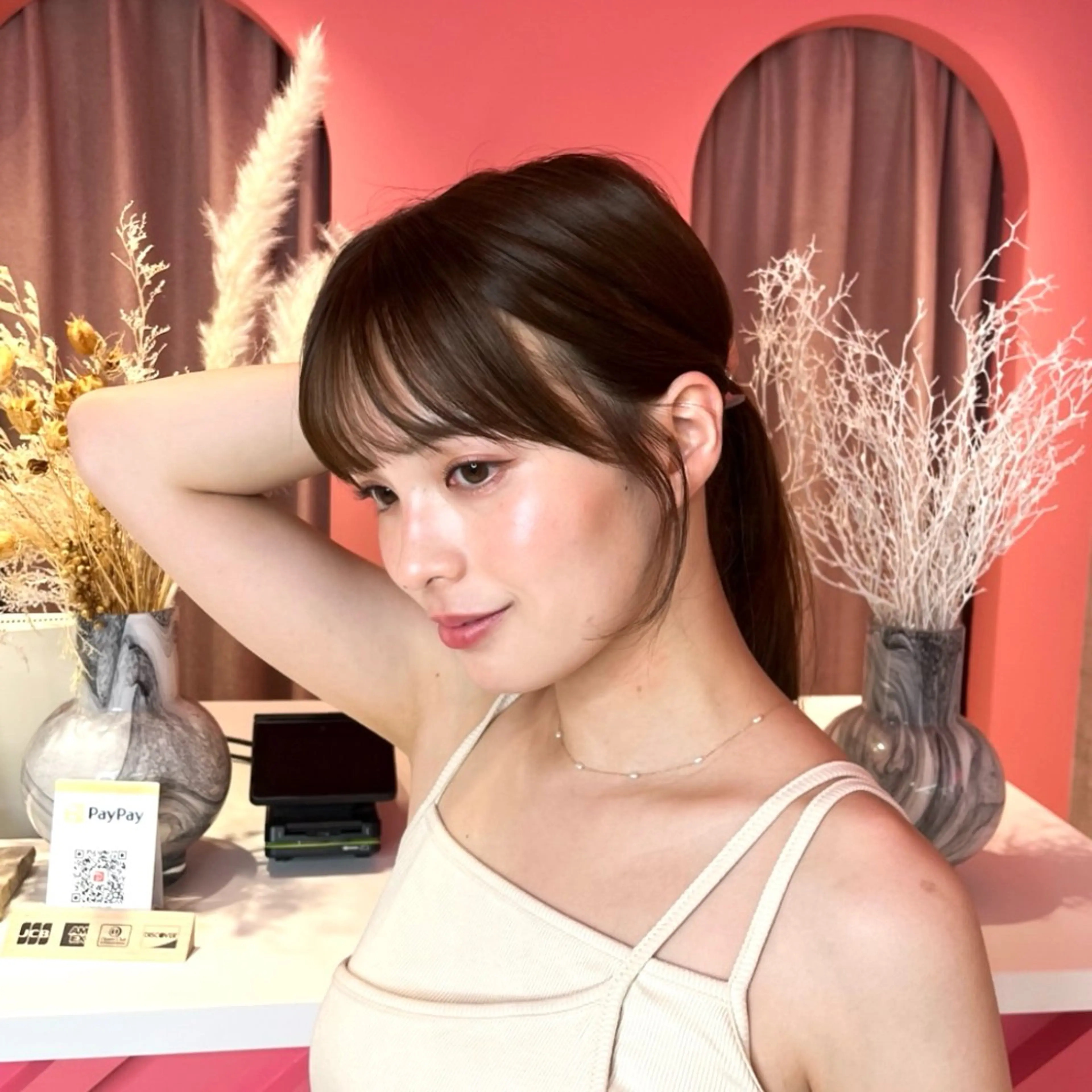 ロング カラー 山崎/ボブ縮毛矯正 レイヤー髪質改善のヘアスタイル