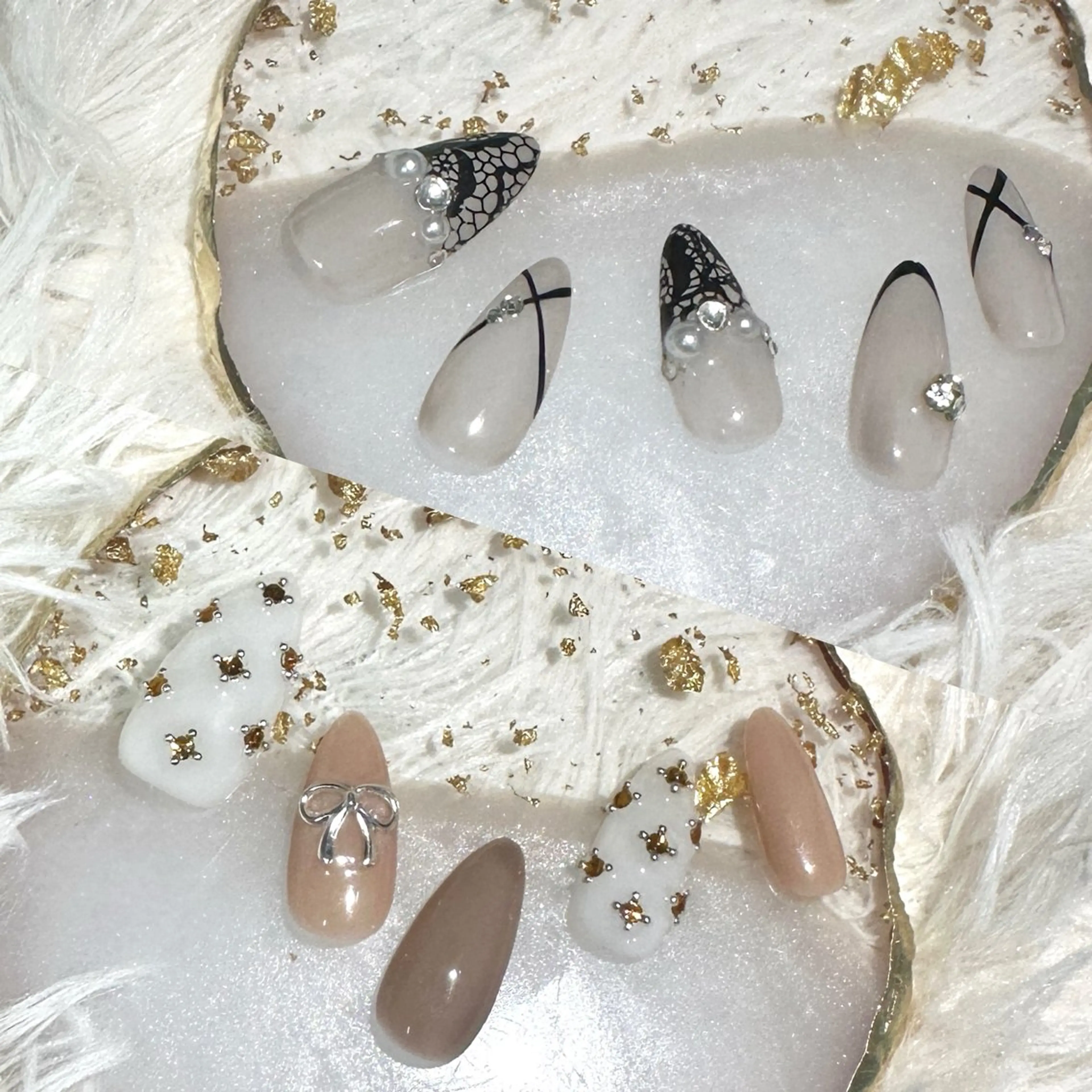 ネイル レース ハンドネイル フットネイル nailsalon Any'bのネイルデザイン