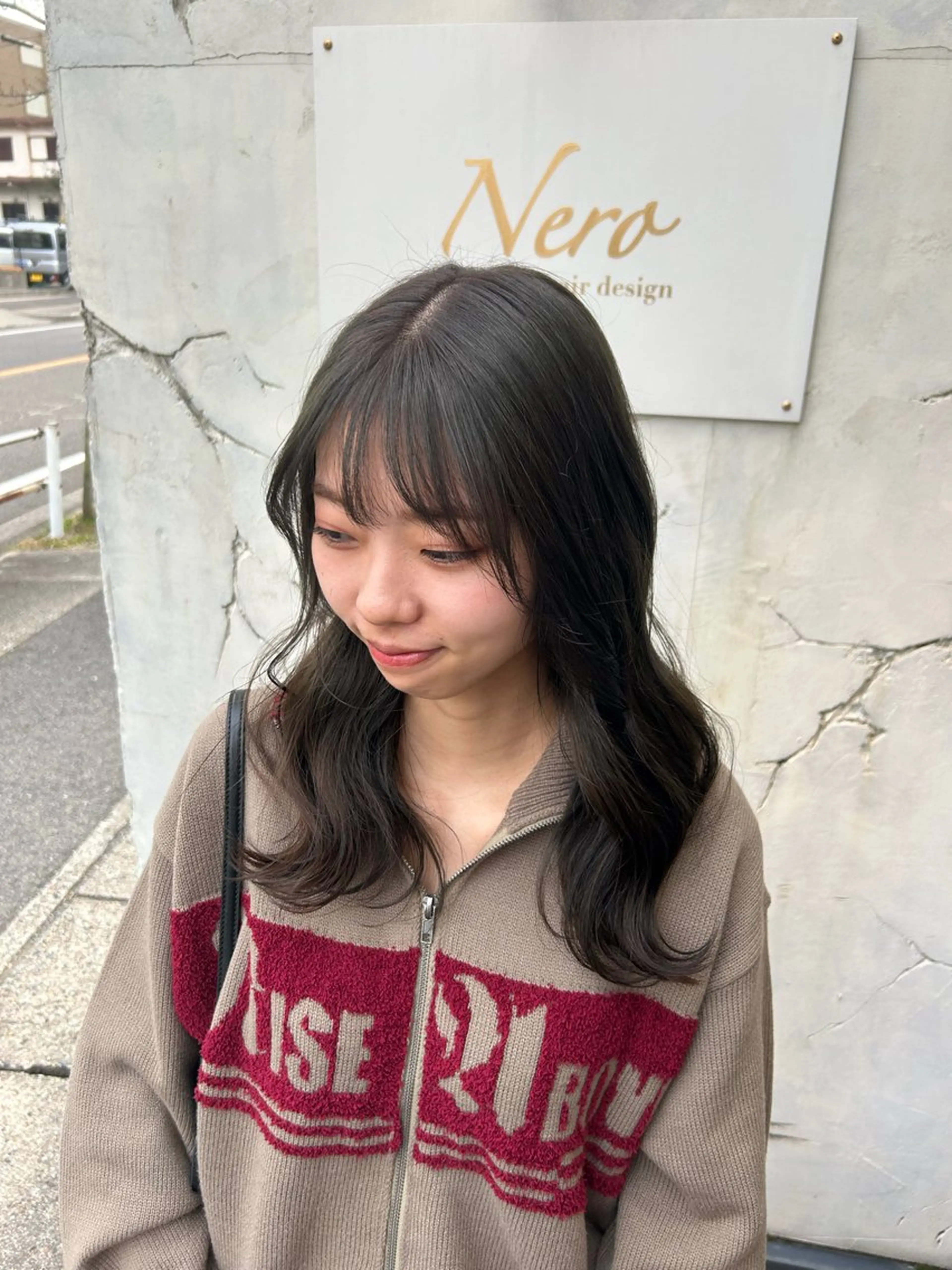 セミロング 韓国風ヘア カット ヘアカラー manaka/カット モデル募集中📣💬のヘアスタイル