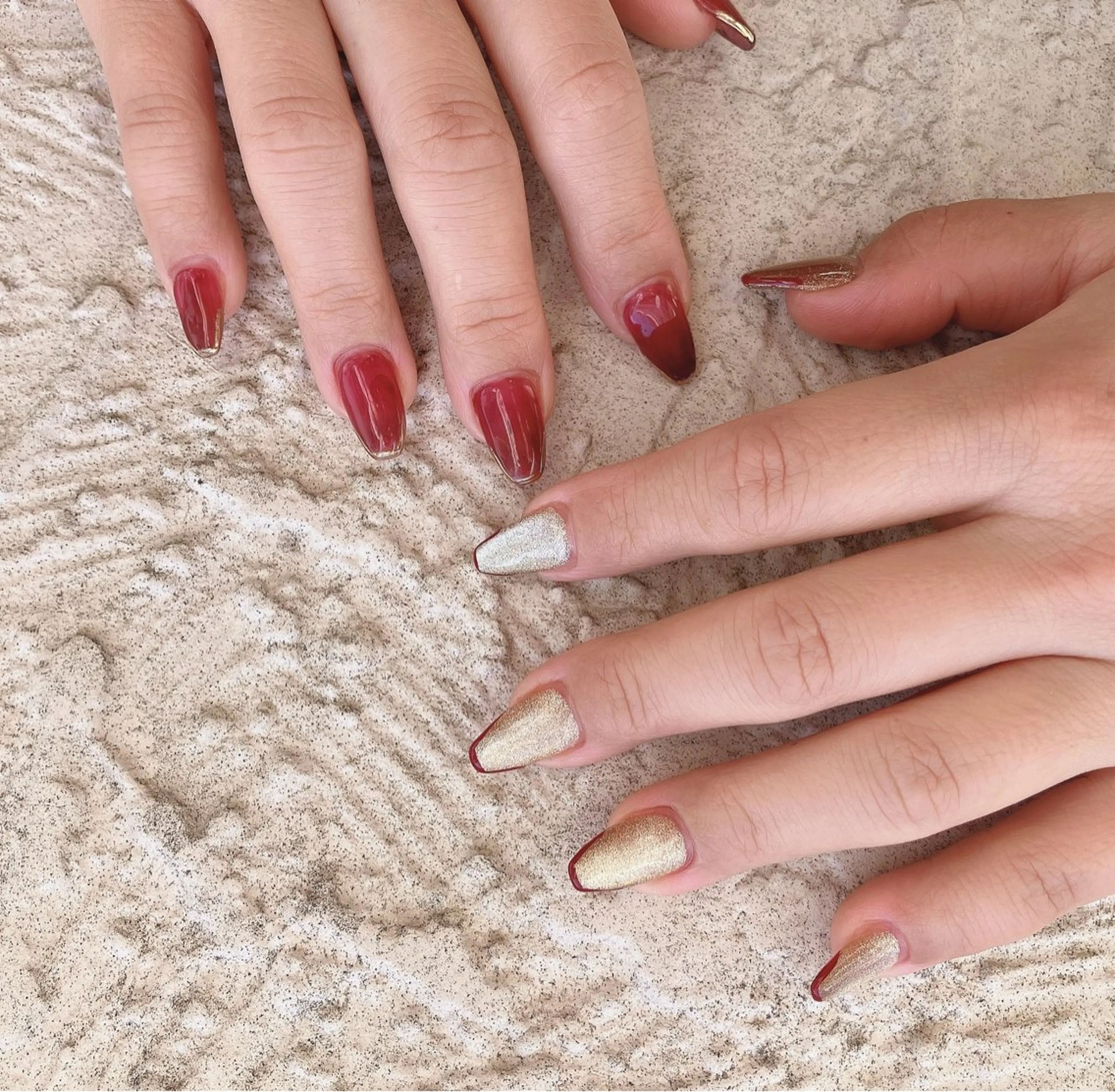 ネイル フレンチネイル マグネットネイル ミラーネイル ブライダルネイル ハンドネイル nails 🎀meのネイルデザイン