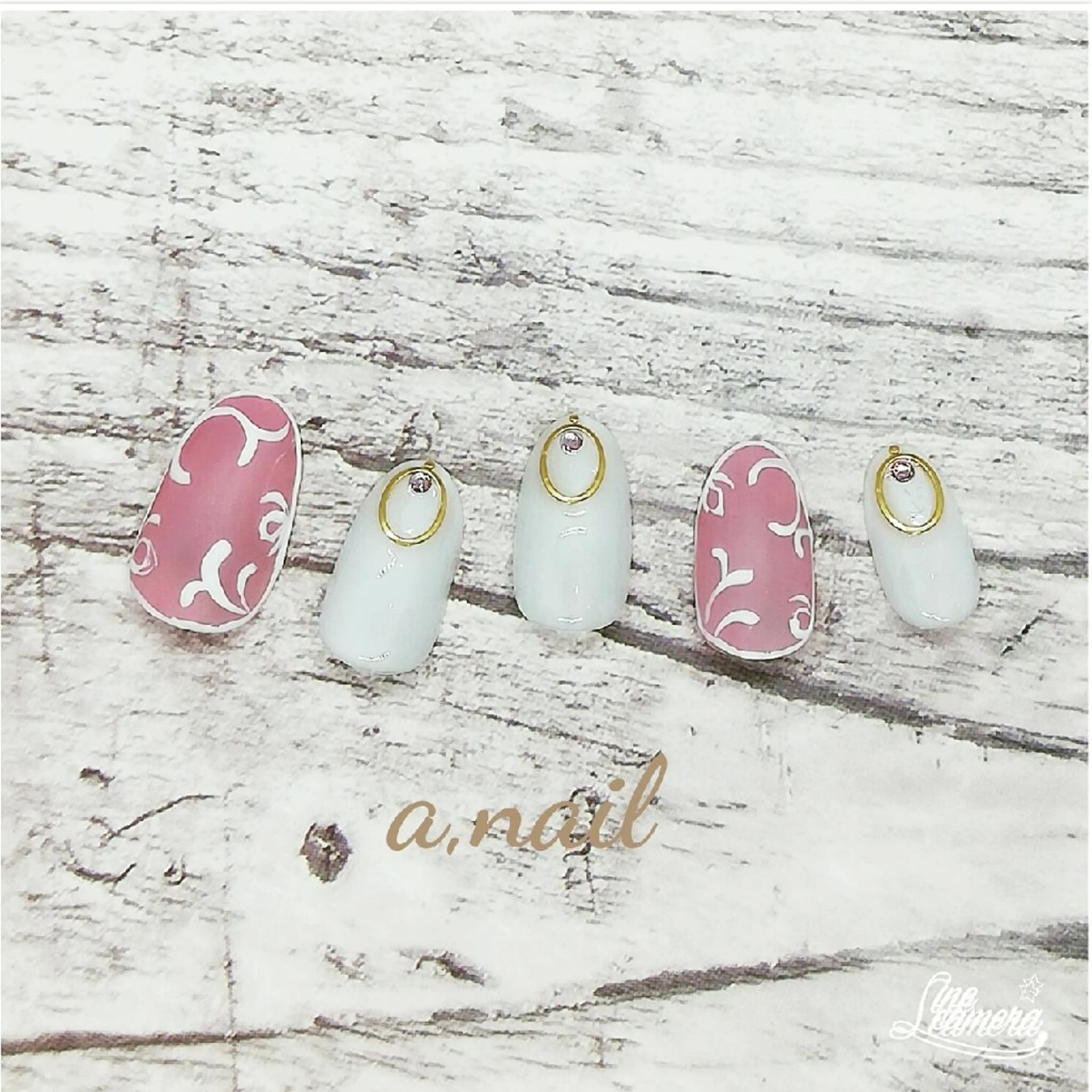 ネイル ストーンネイル ハンドネイル ネイルサロン エーネイルのネイルデザイン