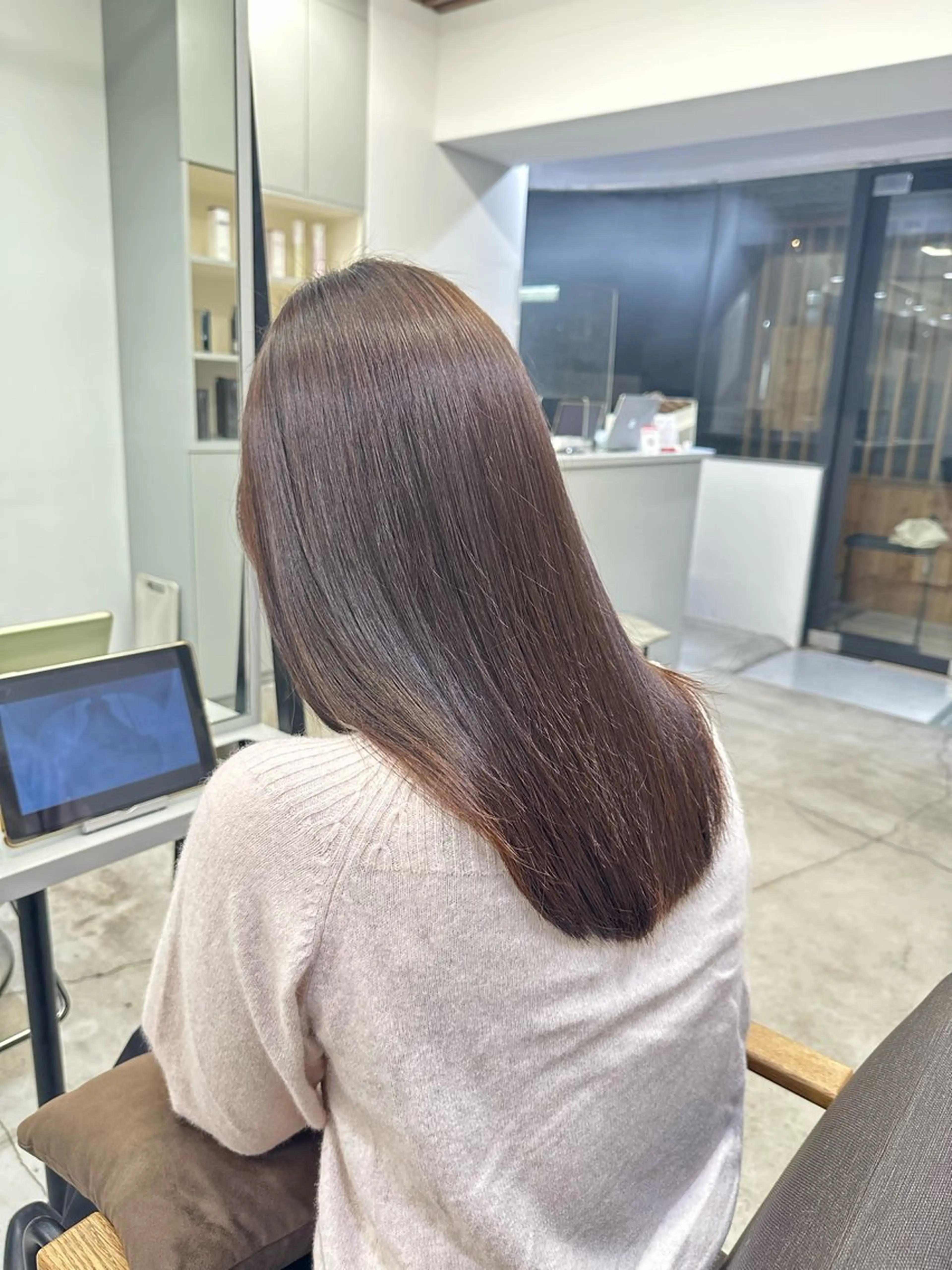 ロング パーマ 縮毛矯正 ハイトーンカラー が絶対可愛い✨泰聖✨のヘアスタイル