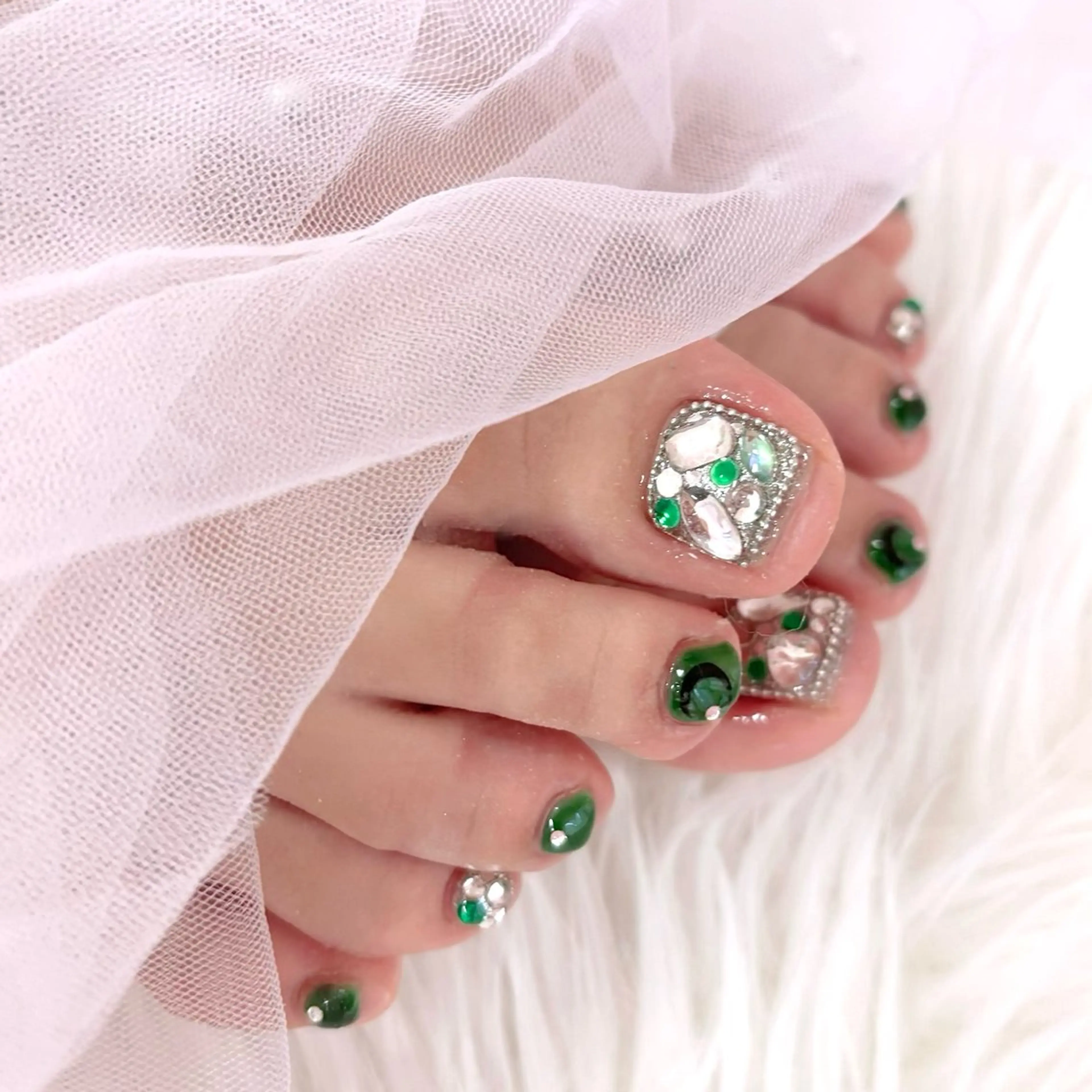 ネイル フットネイル キラキラネイル Noix nailのネイルデザイン