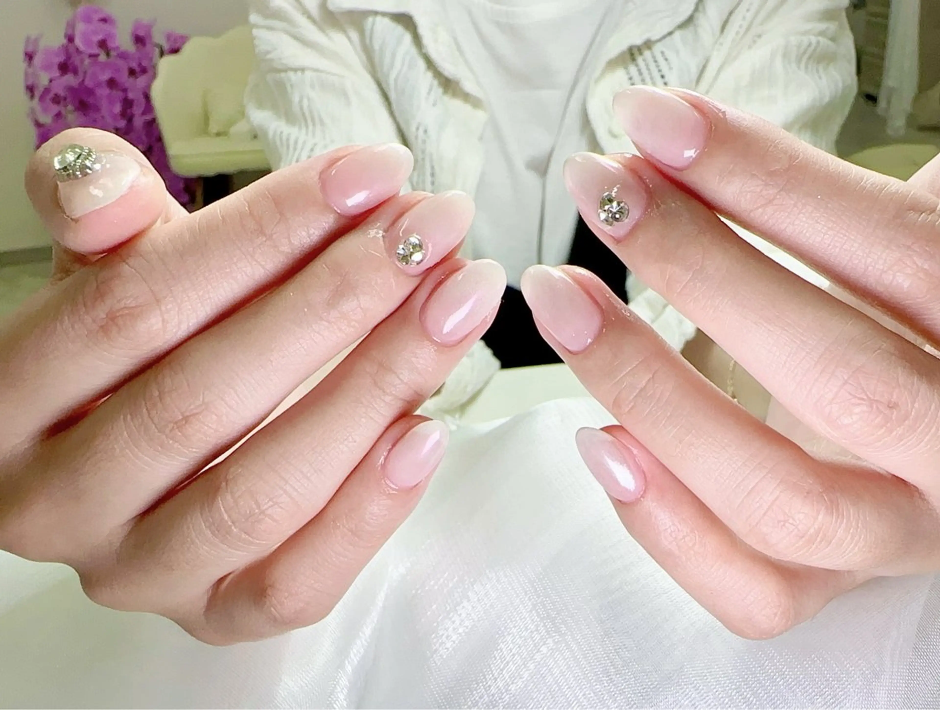 ネイル オーロラネイル グラデーション BabyYouMi nailのネイルデザイン