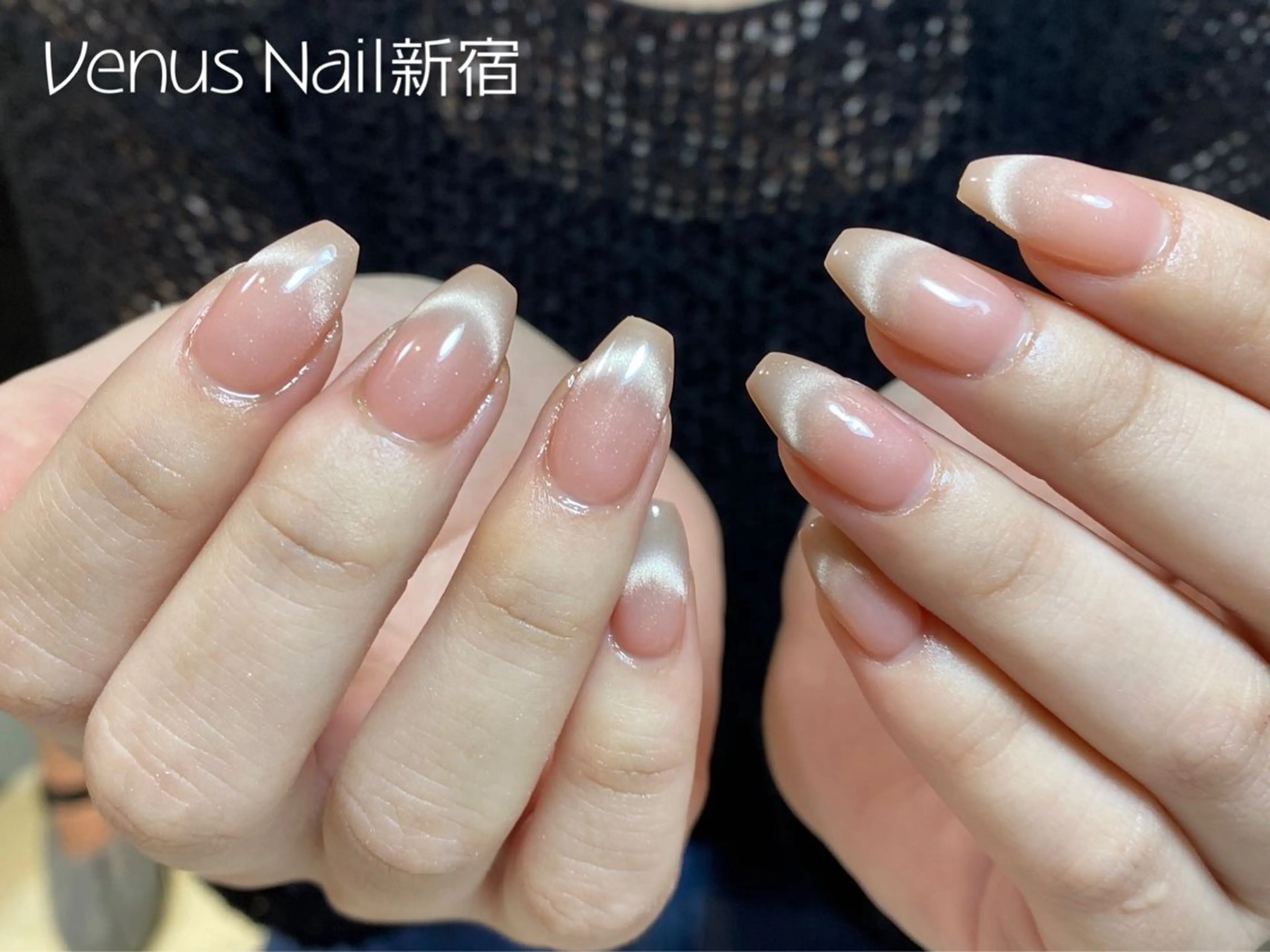 ネイル フレンチネイル マグネットネイル シンプルネイル ハンドネイル Venusパラジェル 長さだし専門店のネイルデザイン