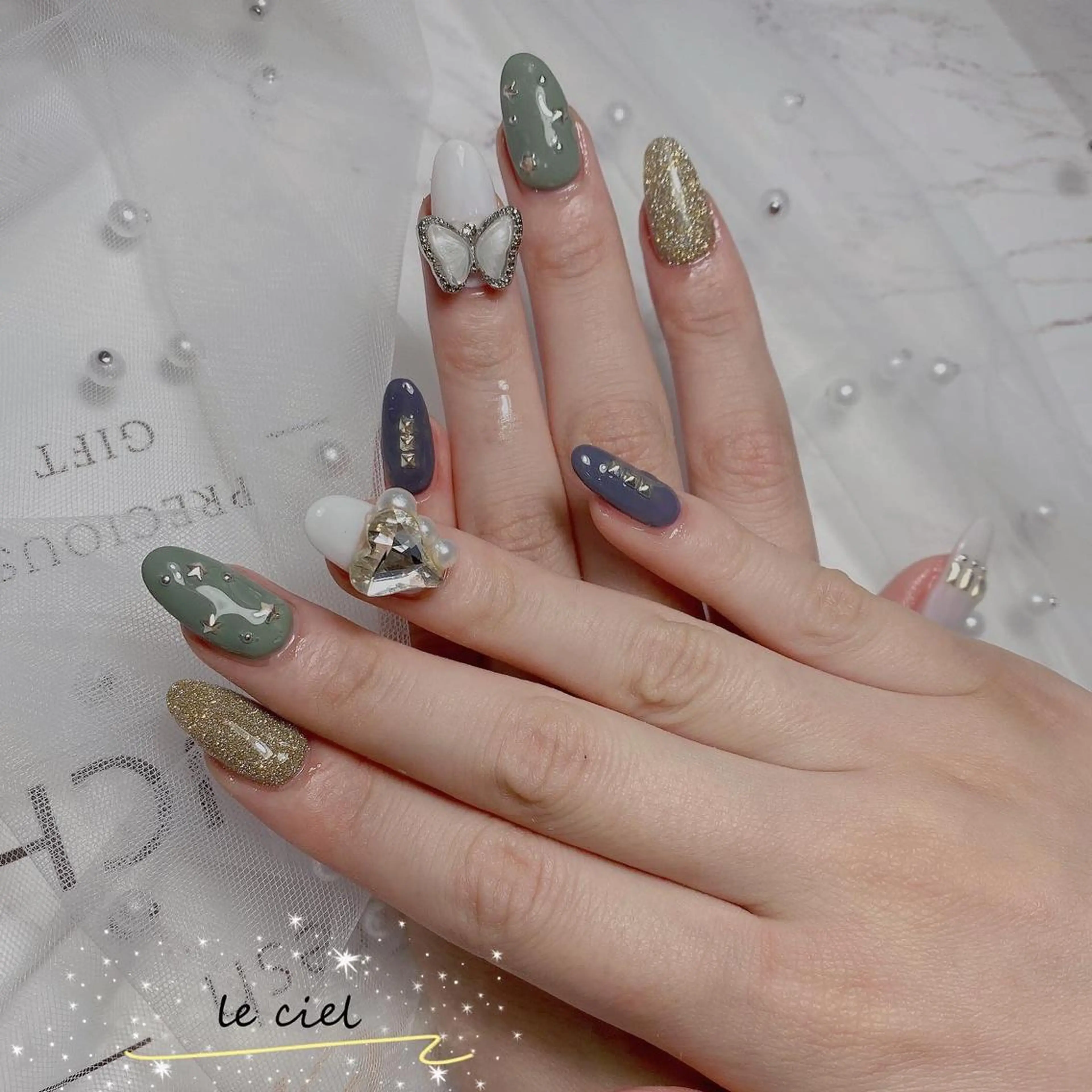 ネイル フラッシュネイル ジェルネイル ハート スカルプネイル Naka Rieのネイルデザイン