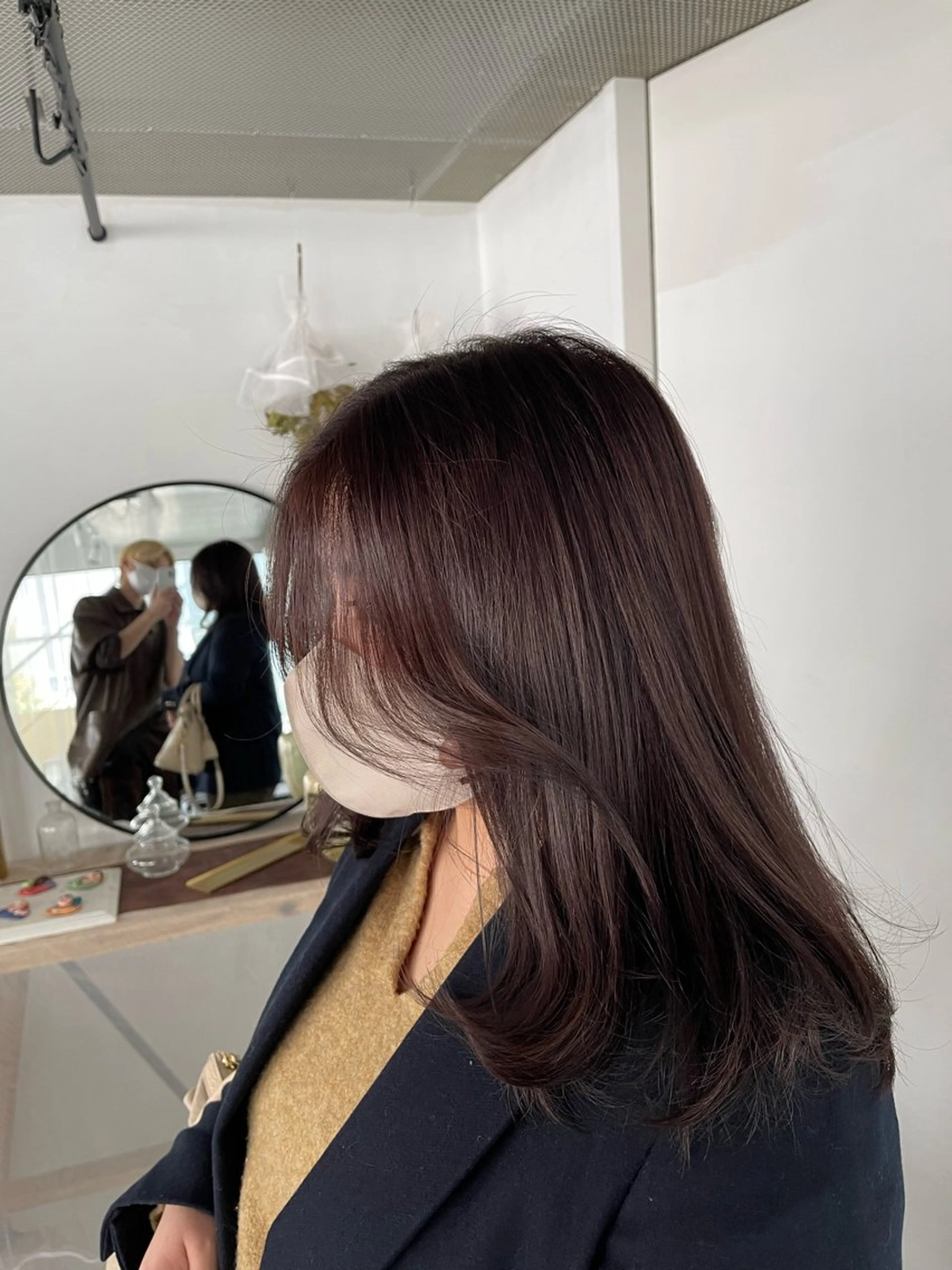 ミディアム カラー ブリーチ 透明感カラー ダブルカラー ブリーチなしカラー ボブ/レイヤー /河内温太のヘアスタイル