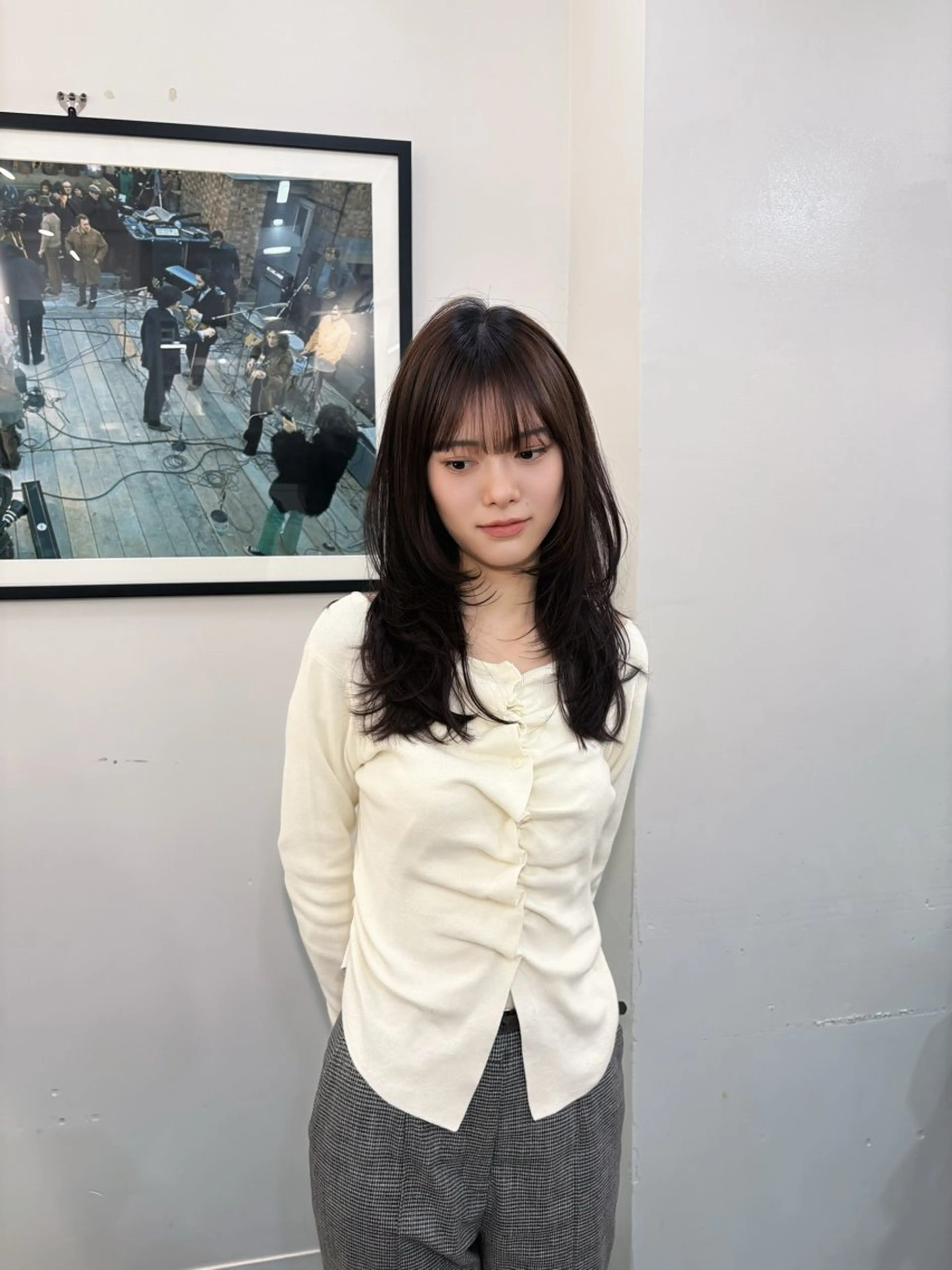 セミロング レイヤーカット カット 🟡表参道ABBEY Hiroのヘアスタイル