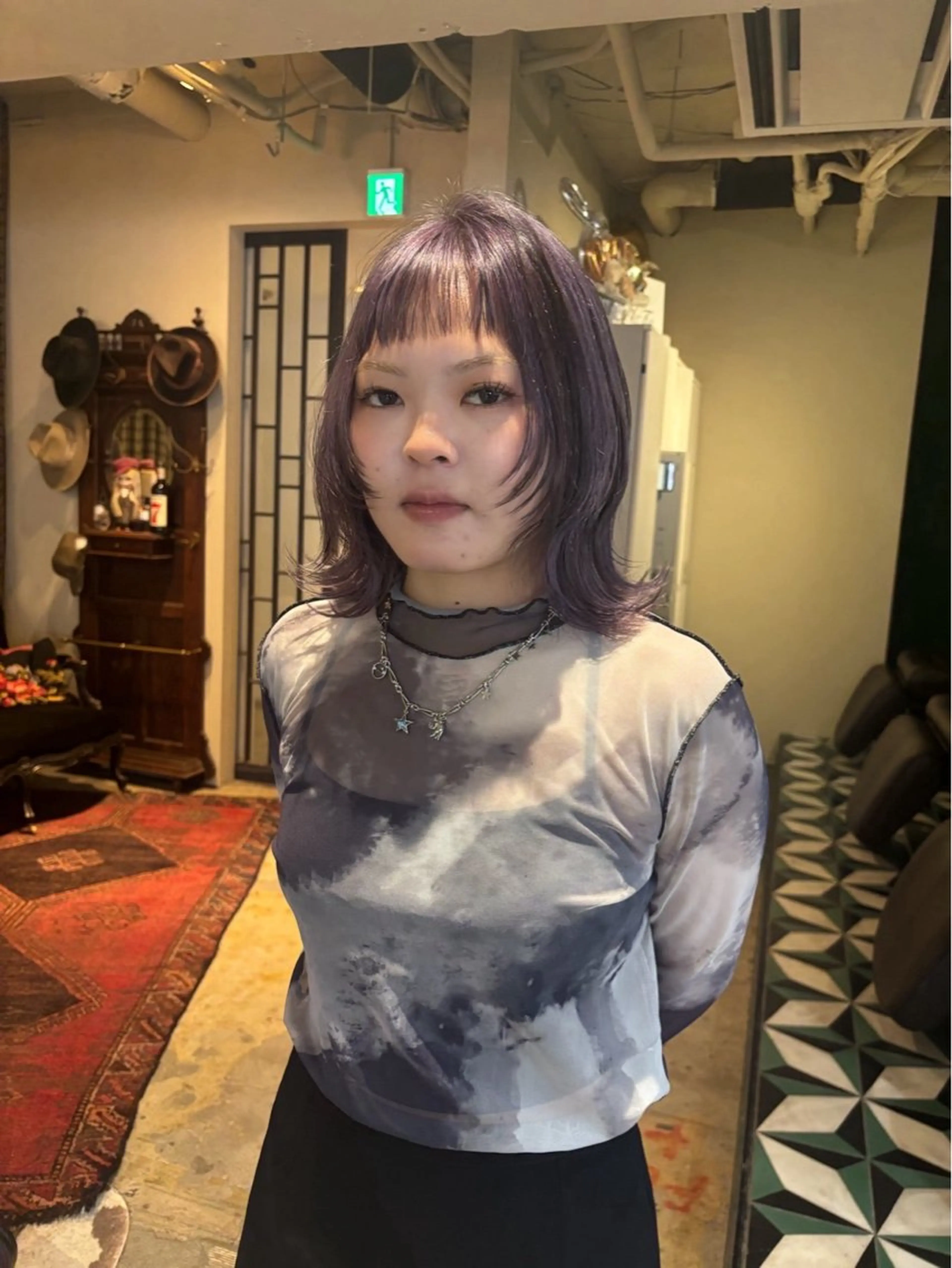 ミディアム ブリーチ/エクステ はしもと そな🫧のヘアスタイル