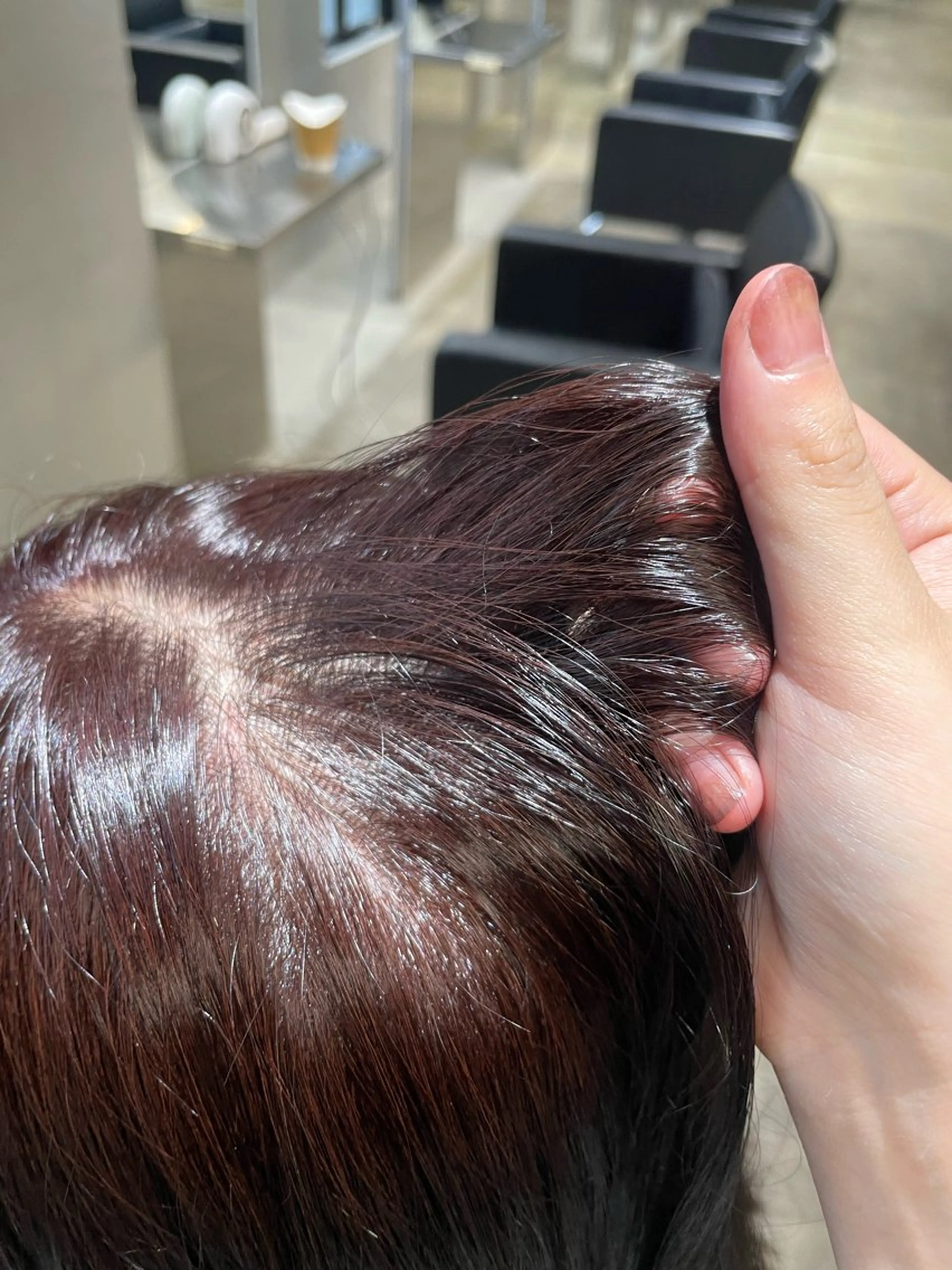 ミディアム カラー ヘアカラー トリートメント 透明感・美髪 monsoワニベユナのヘアスタイル