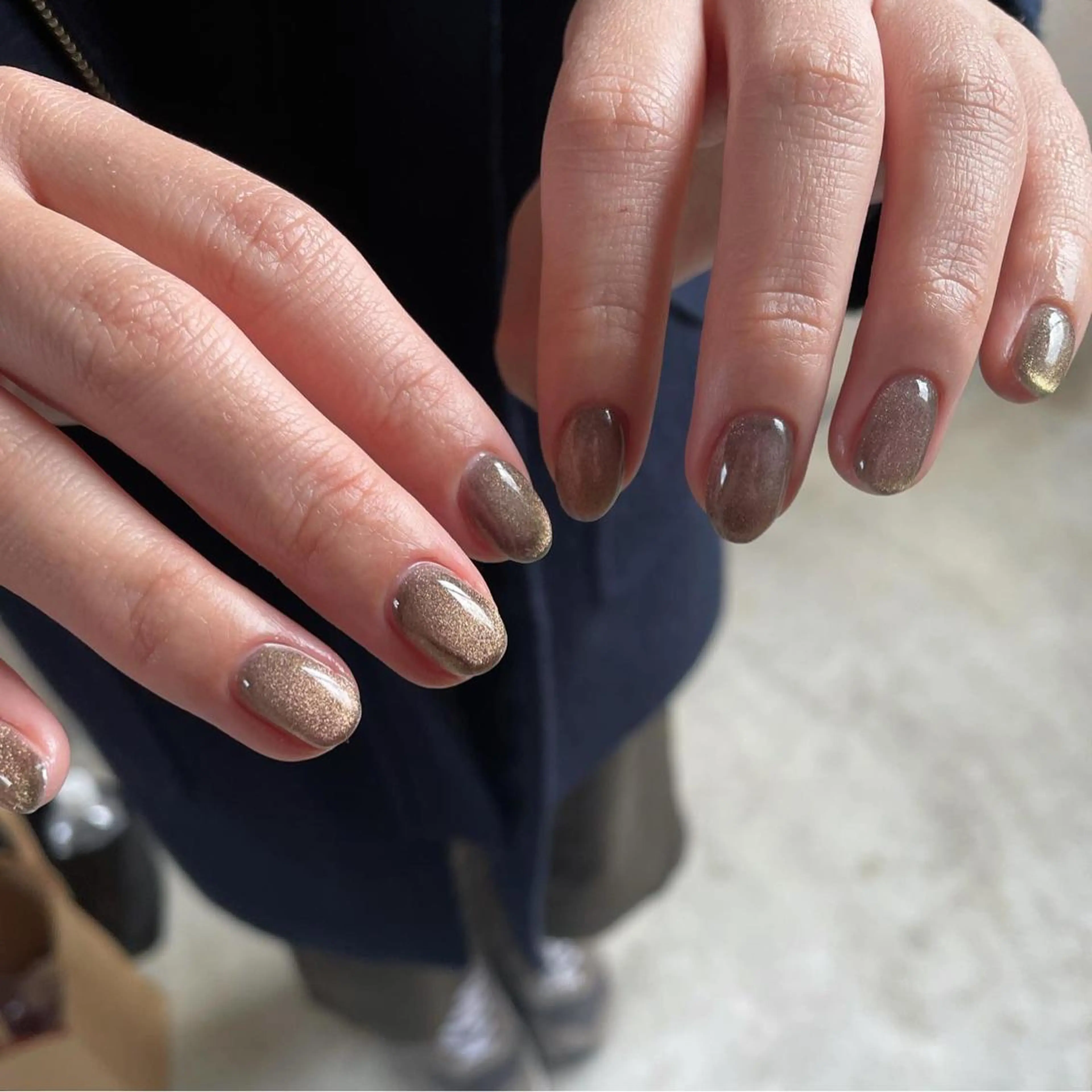 ネイル マグネットネイル ニュアンスネイル ショートネイル ハンドネイル ハンドケア lyly.nail所属・lylynail YUUKAのネイルデザイン