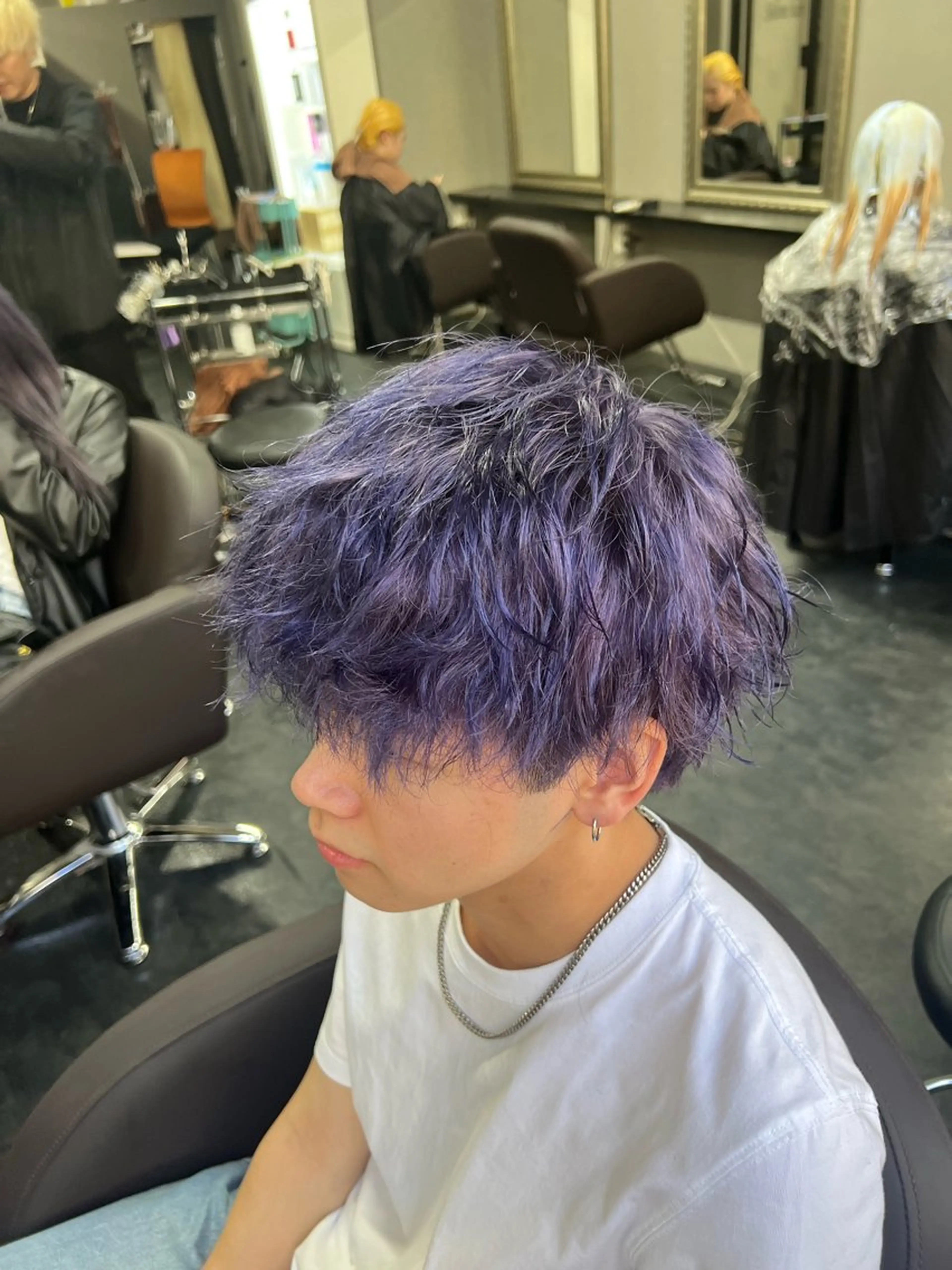 ショート カラー メンズ カット ヘアカラー ハイトーンカラー 坂本 翼のヘアスタイル