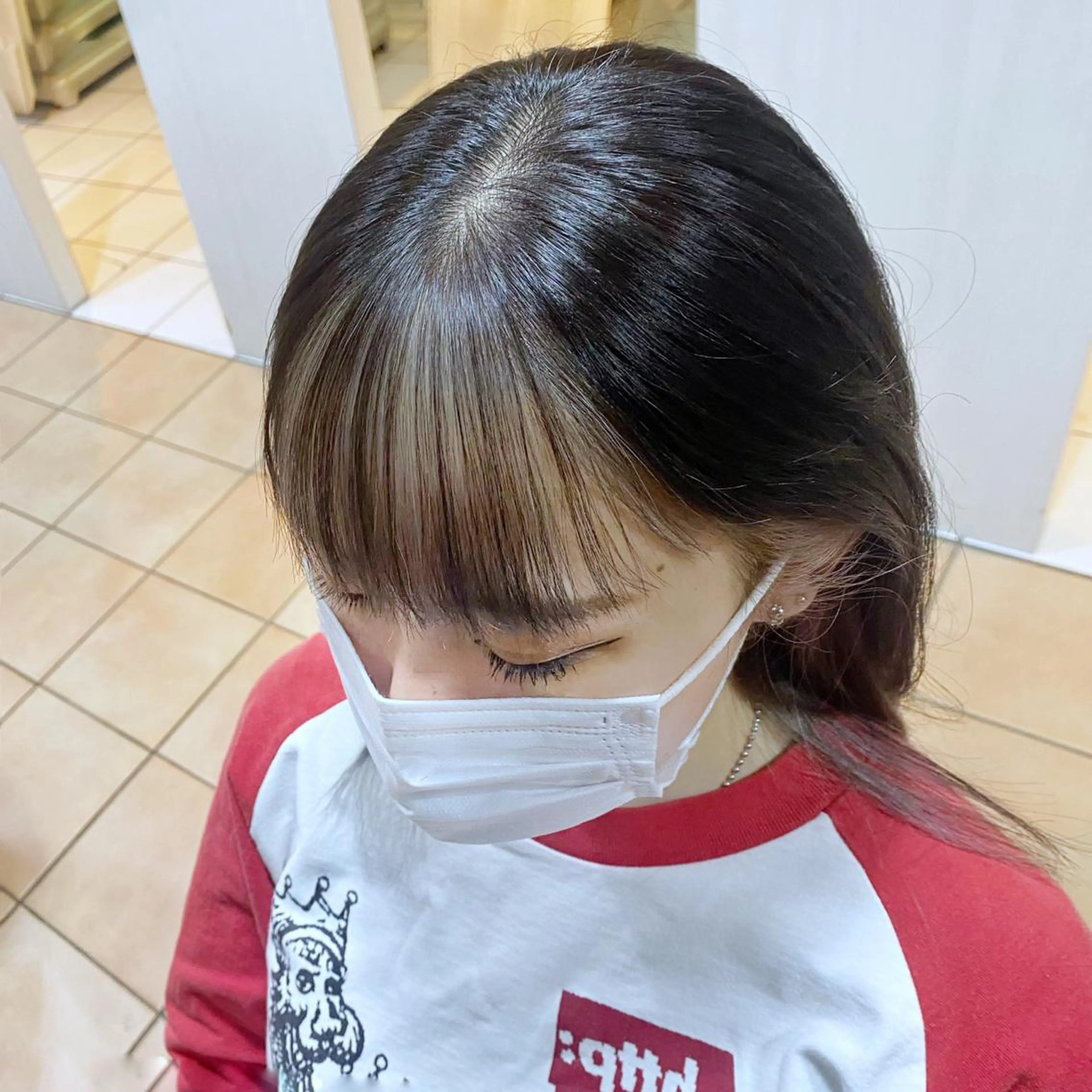 カラー ミストバング  フェイスフレーミング hair＆make EARTH大宮駅前店所属・くらかず あやねのヘアスタイル