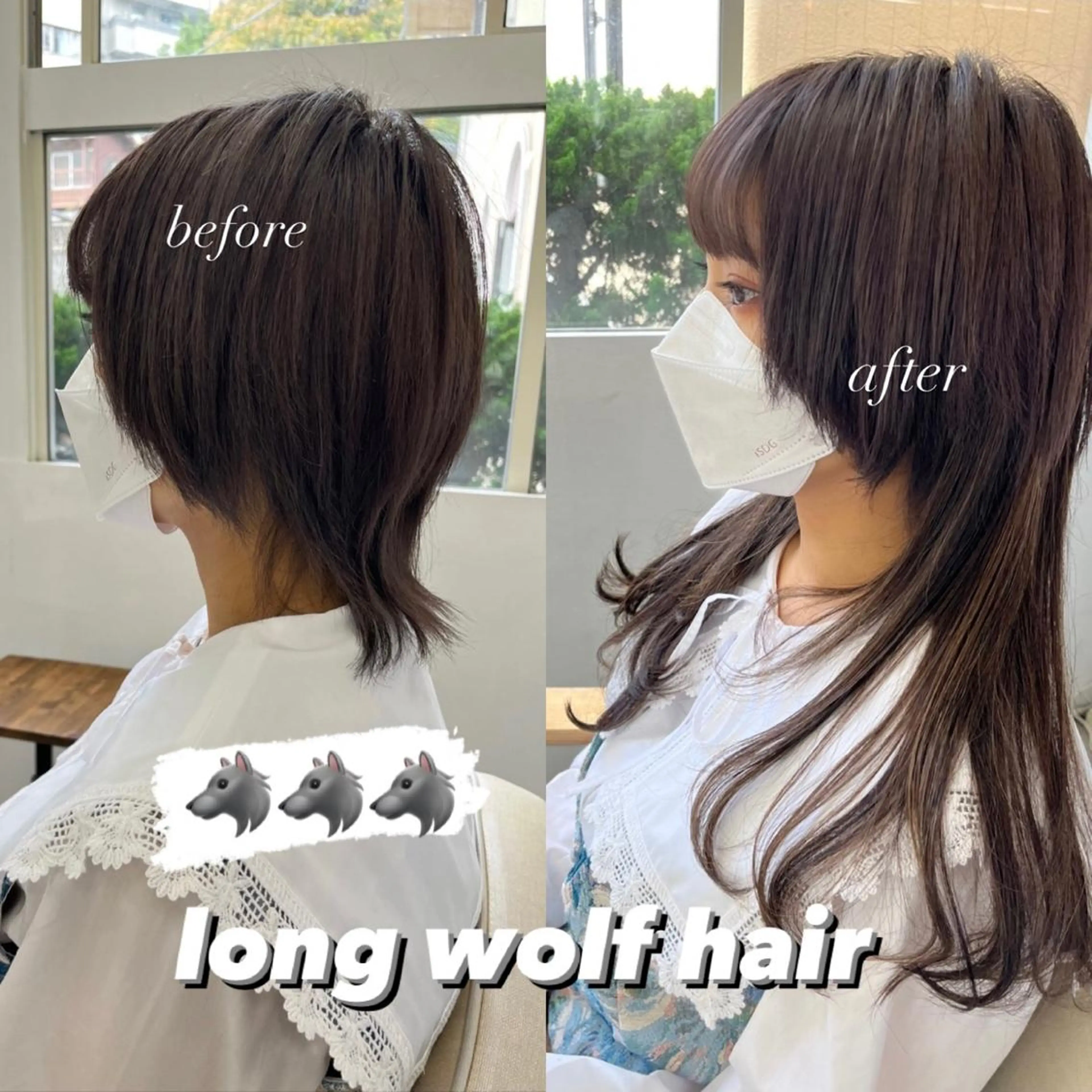 セミロング カラー カット エクステ エクステ ハイトーン 💭黒崎ハルカのヘアスタイル