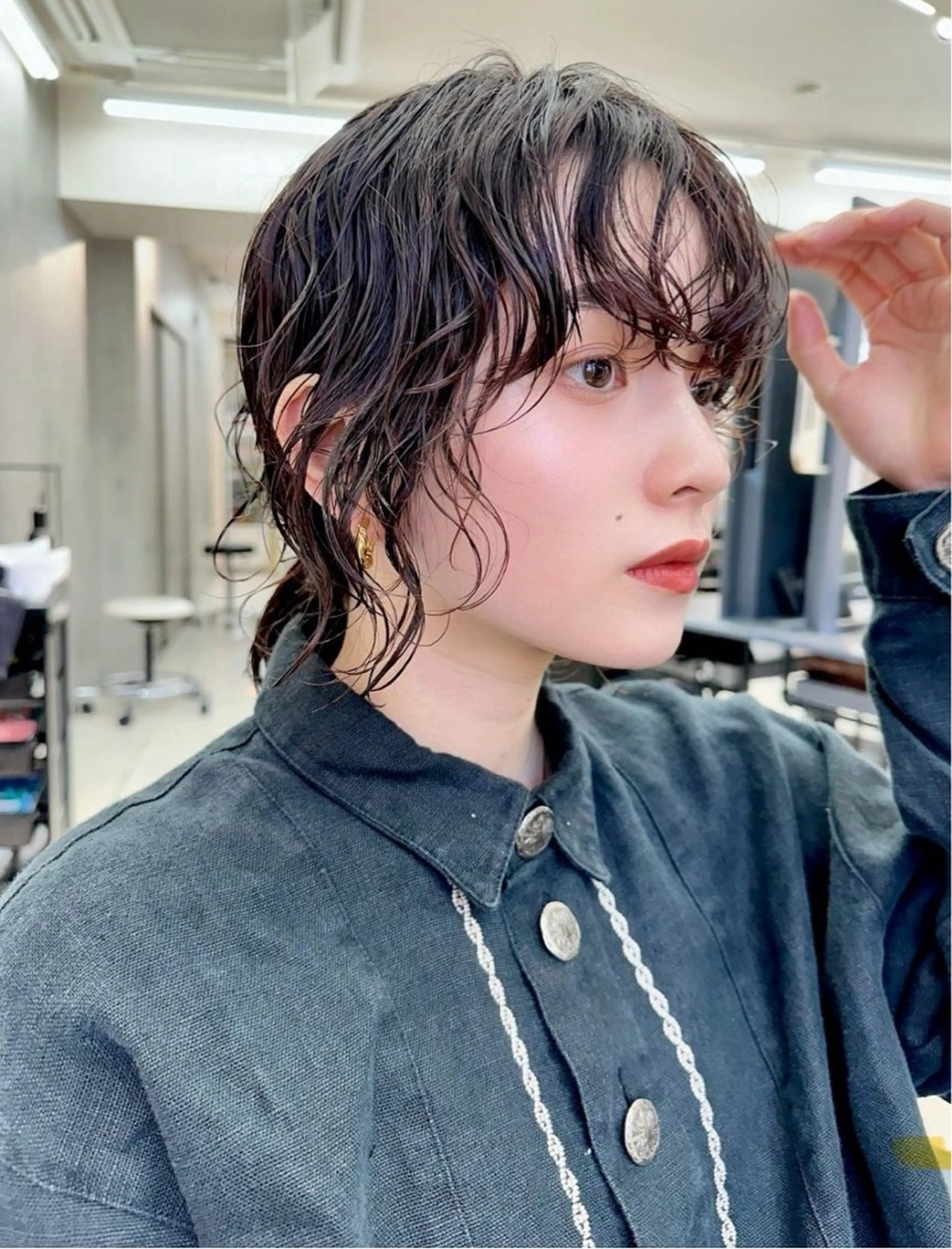 パーマ RIN パーマ/暖色カラーのヘアスタイル