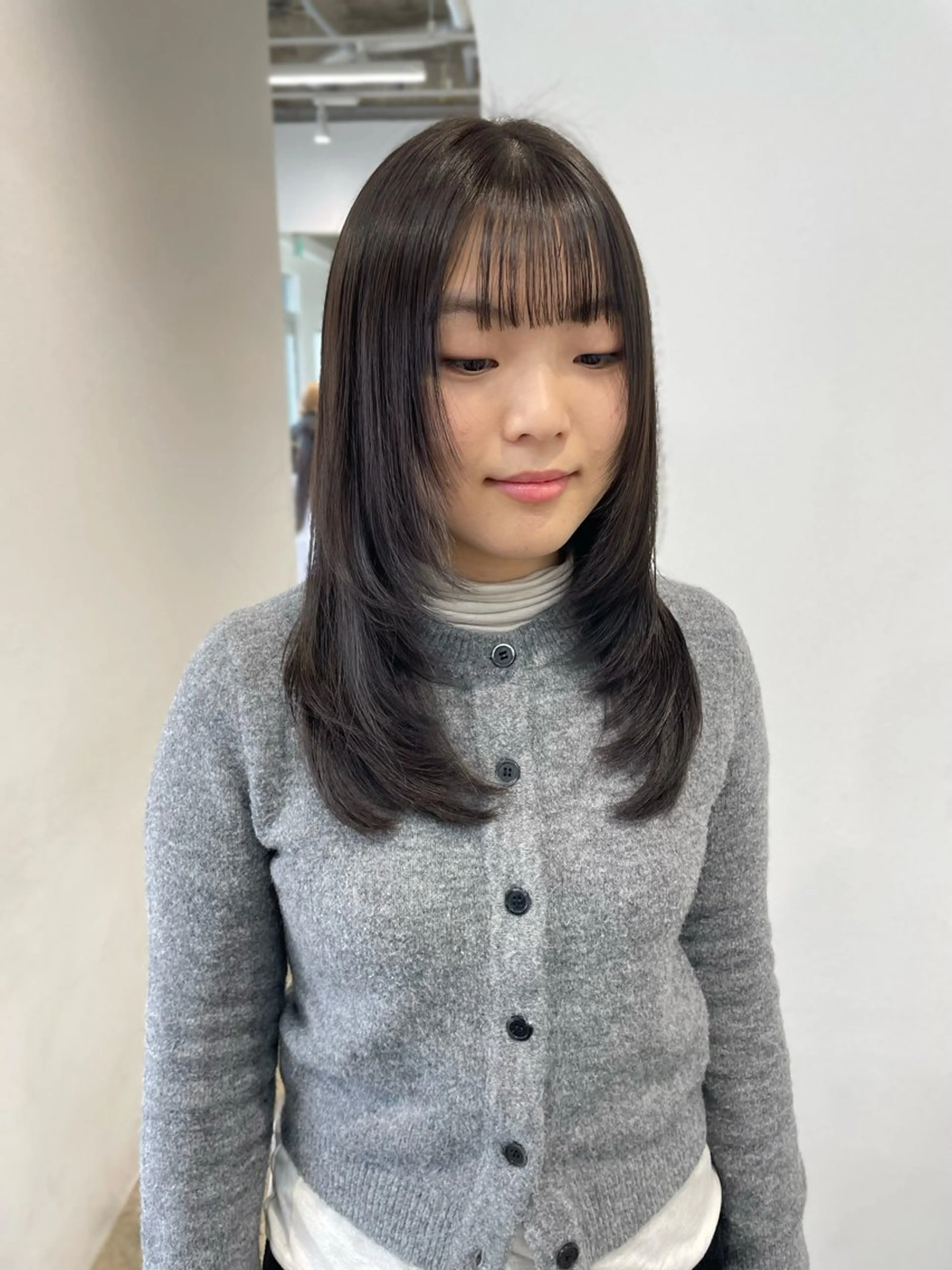 ミディアム カラー ヘアカラー トリートメント 𝘚𝘶𝘻𝘶 𓂃𓈒𓏸のヘアスタイル