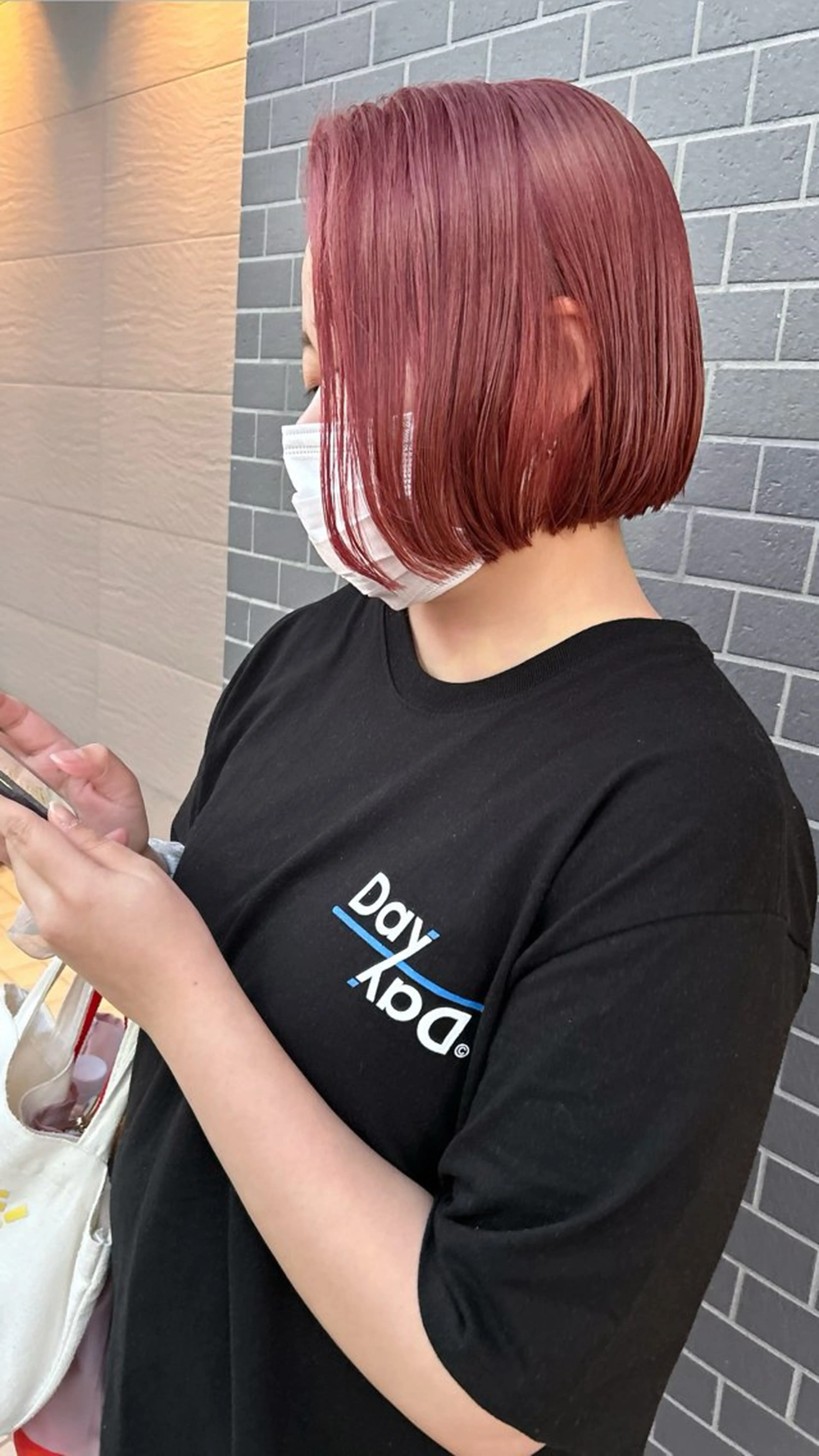 ショート カラー ピンクカラー ボブ カット ヘアカラー ナカジマ ナナのヘアスタイル