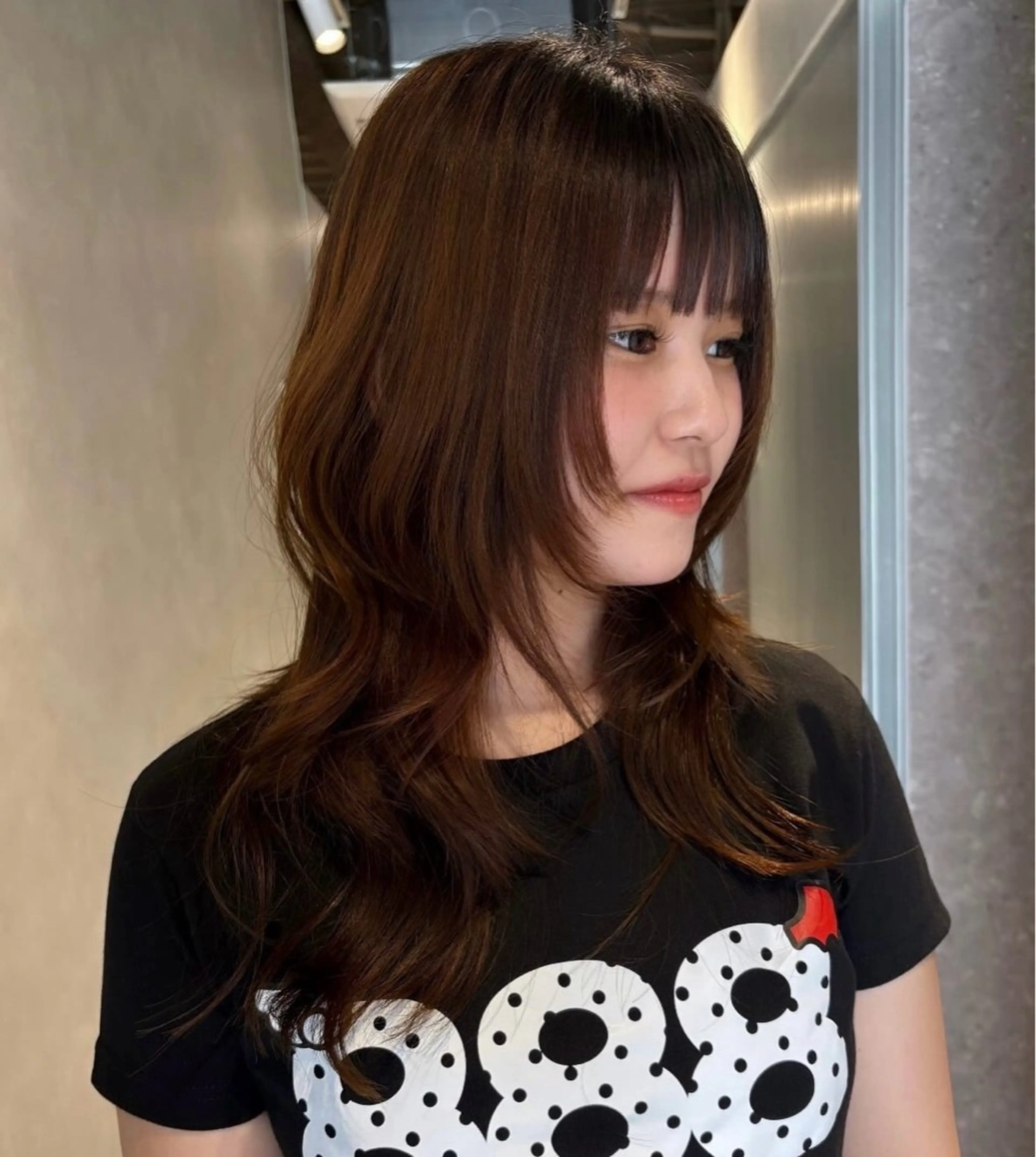 ロング カラー カット ヘアカラー risako🇰🇷 韓国ヘア/レイヤーのヘアスタイル