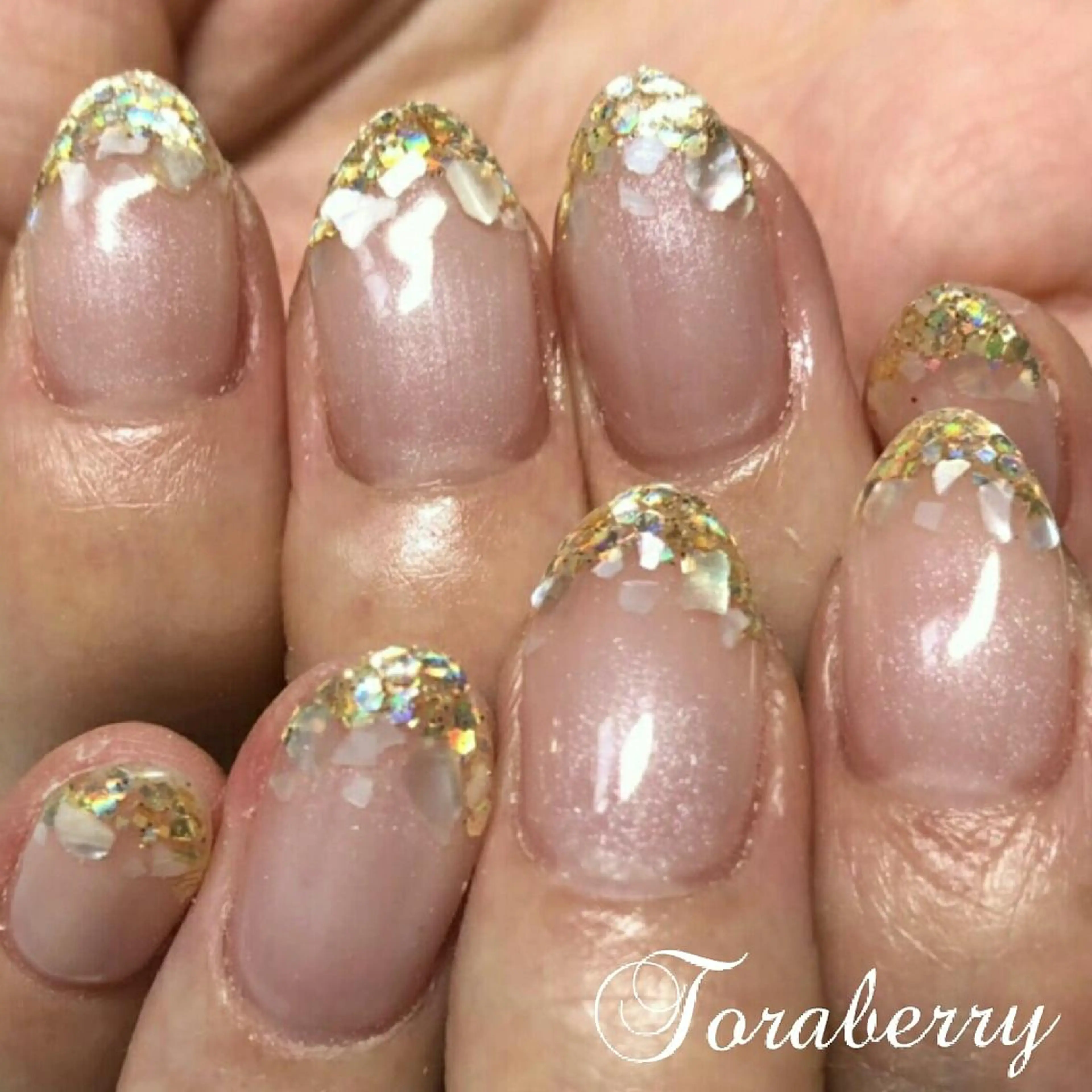 ネイル ゴールド ハンドネイル ネイリスト なつみのネイルデザイン