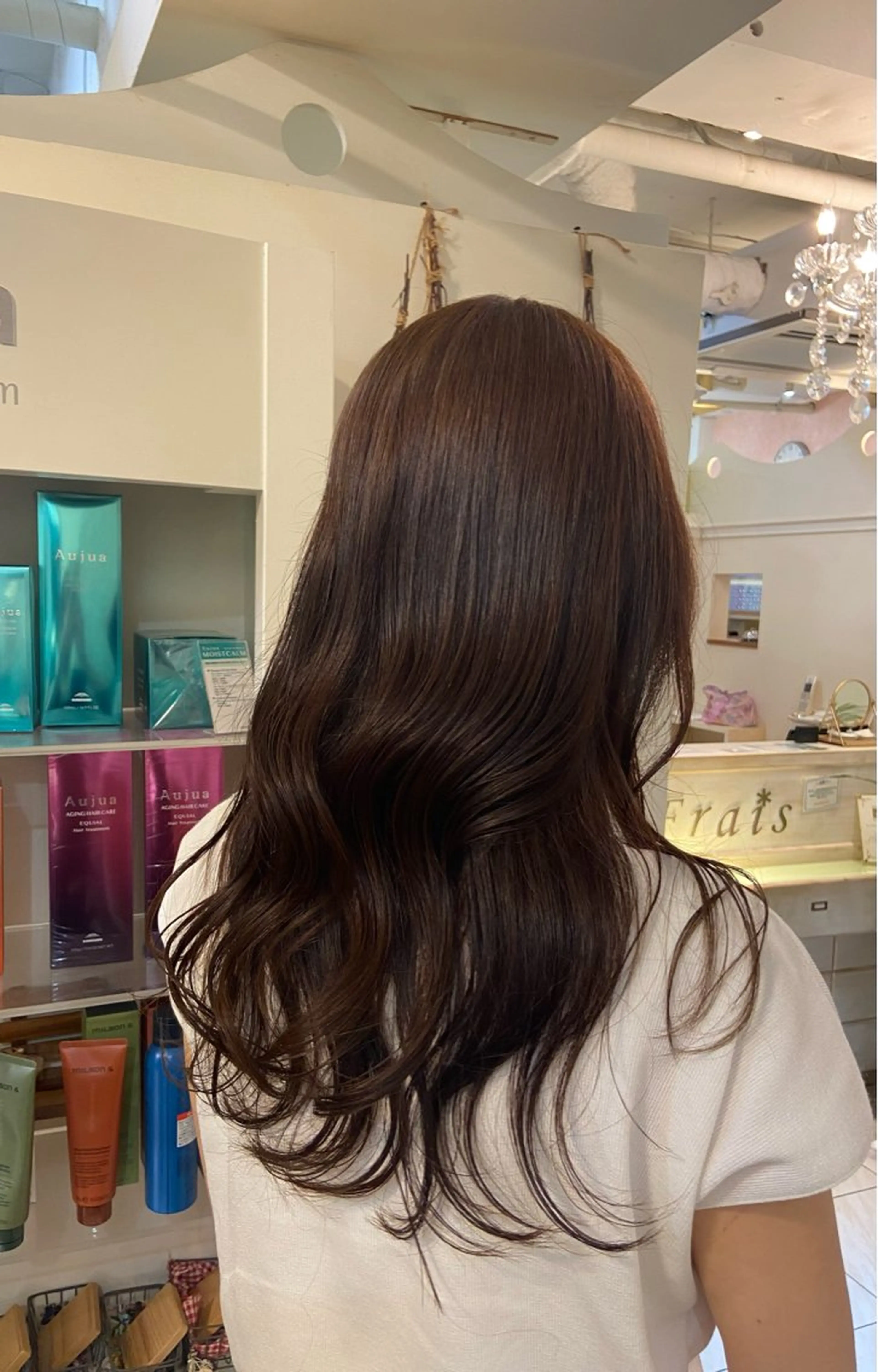 ロング カラー ベージュカラー オレンジ ヘアカラー Frais Tout所属・♡ ひかり♡のヘアスタイル