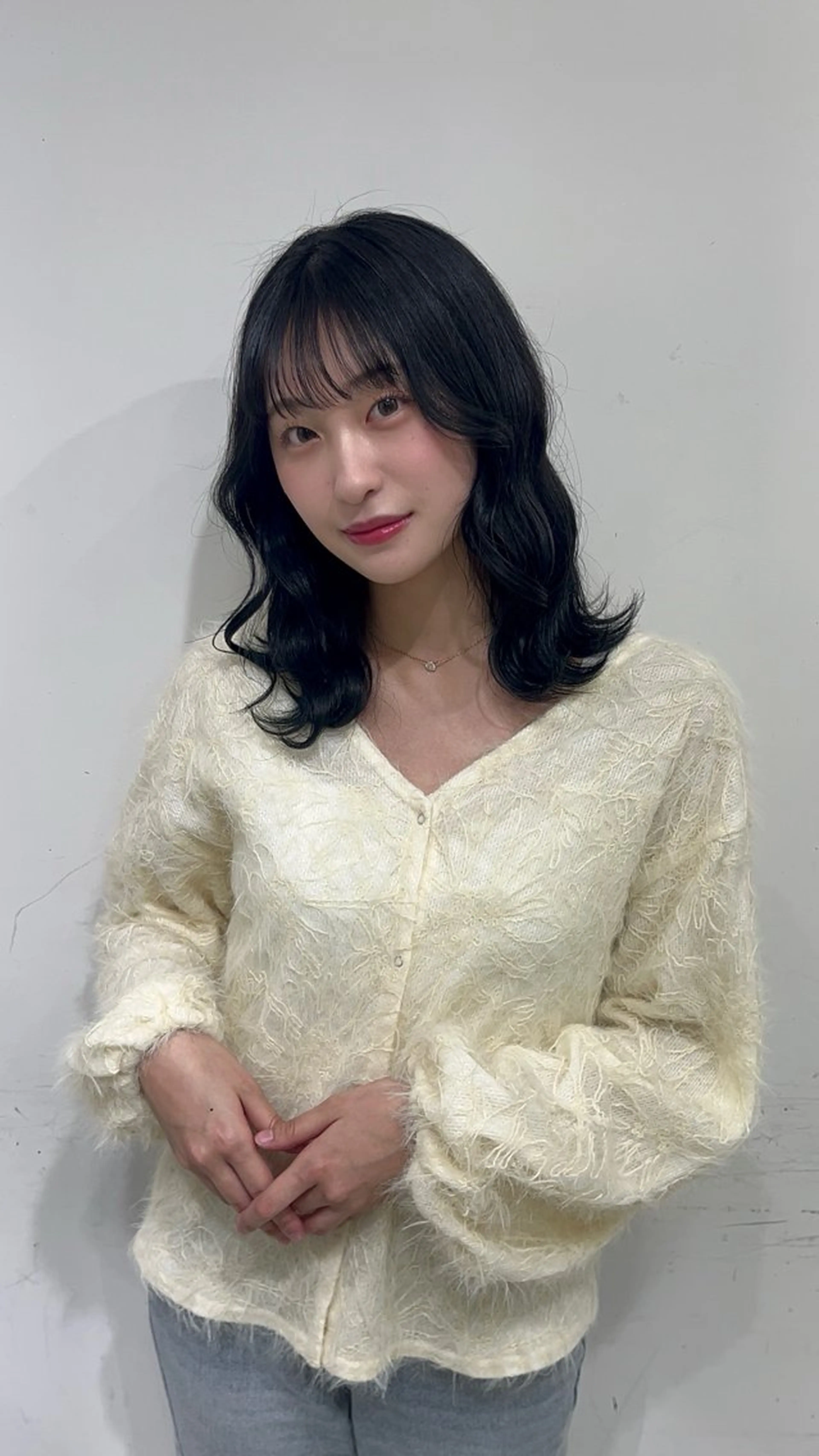 ミディアム ヘアカラー 韓国/透明感カラー さらのヘアスタイル