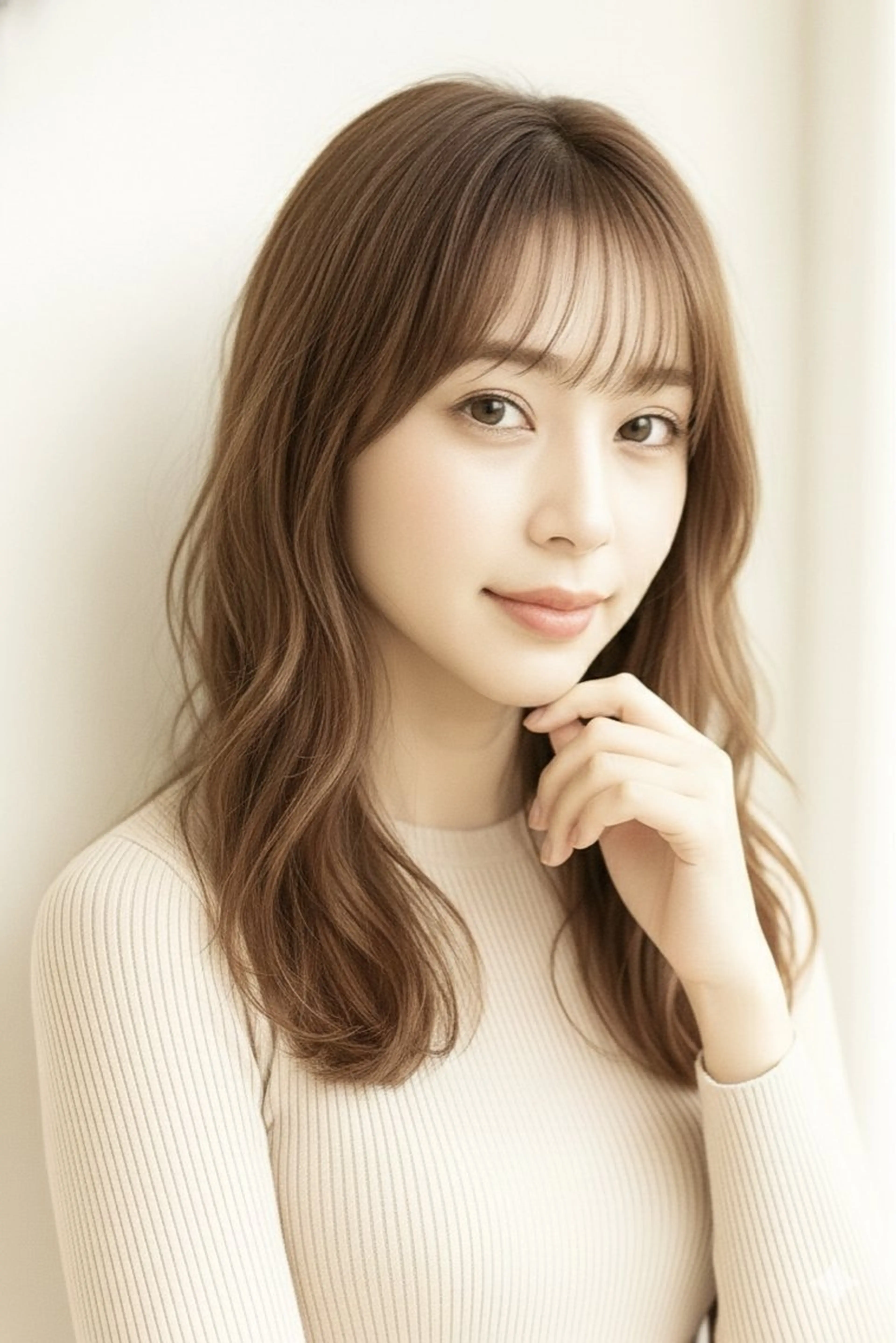 ミディアム カラー アディクシーカラー ベージュカラー ブリーチ 透明感カラー ブリーチなしカラー カット ヘアカラー トリートメント SALOWIN(サロウィン)広島並木通り所属・田村和範/似合わせ カラー/髪質改善のヘアスタイル